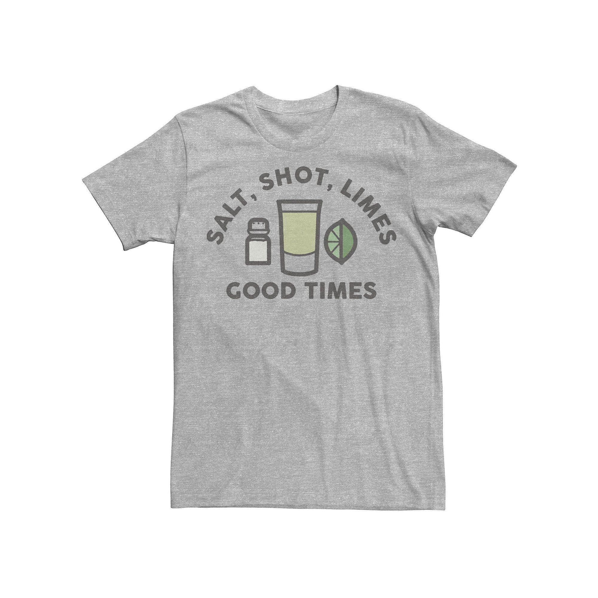 Men's Salt, Shot And Limes Good Times Tee, Size: Small, Athletic Grey Product Image