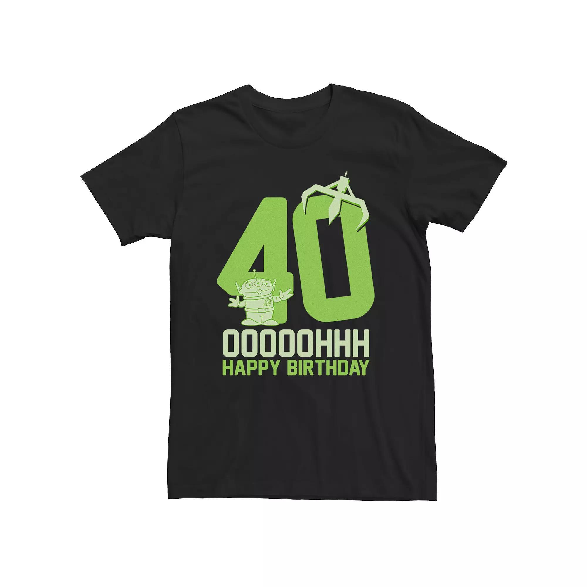 Big & Tall Disney / Pixar Toy Story Aliens OOOOH Happy 40th Birthday Tee, Mens Product Image