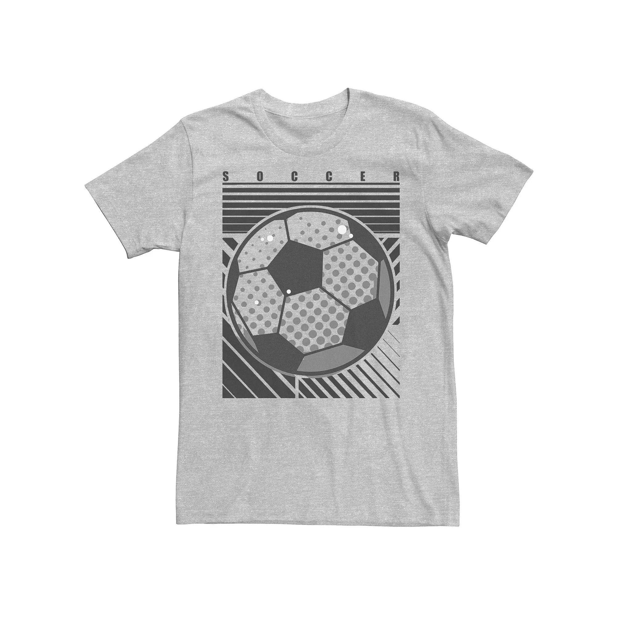 Men's Soccer Graphic Tee, Size: Large, Athletic Grey Product Image