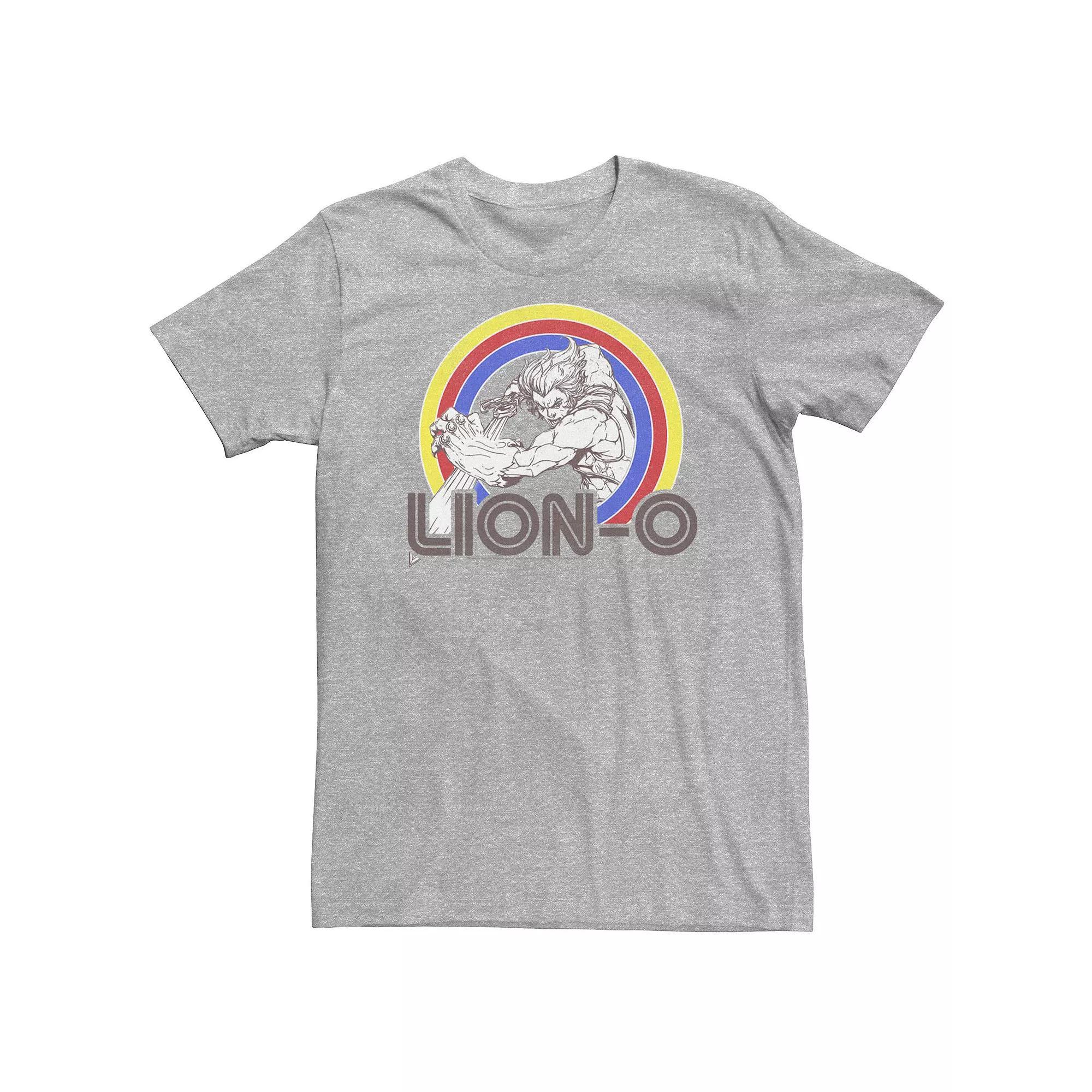 Big & Tall ThunderCats Lion-O Retro Rainbow Tee, Men's, Size: 3XL, Athletic Grey Product Image