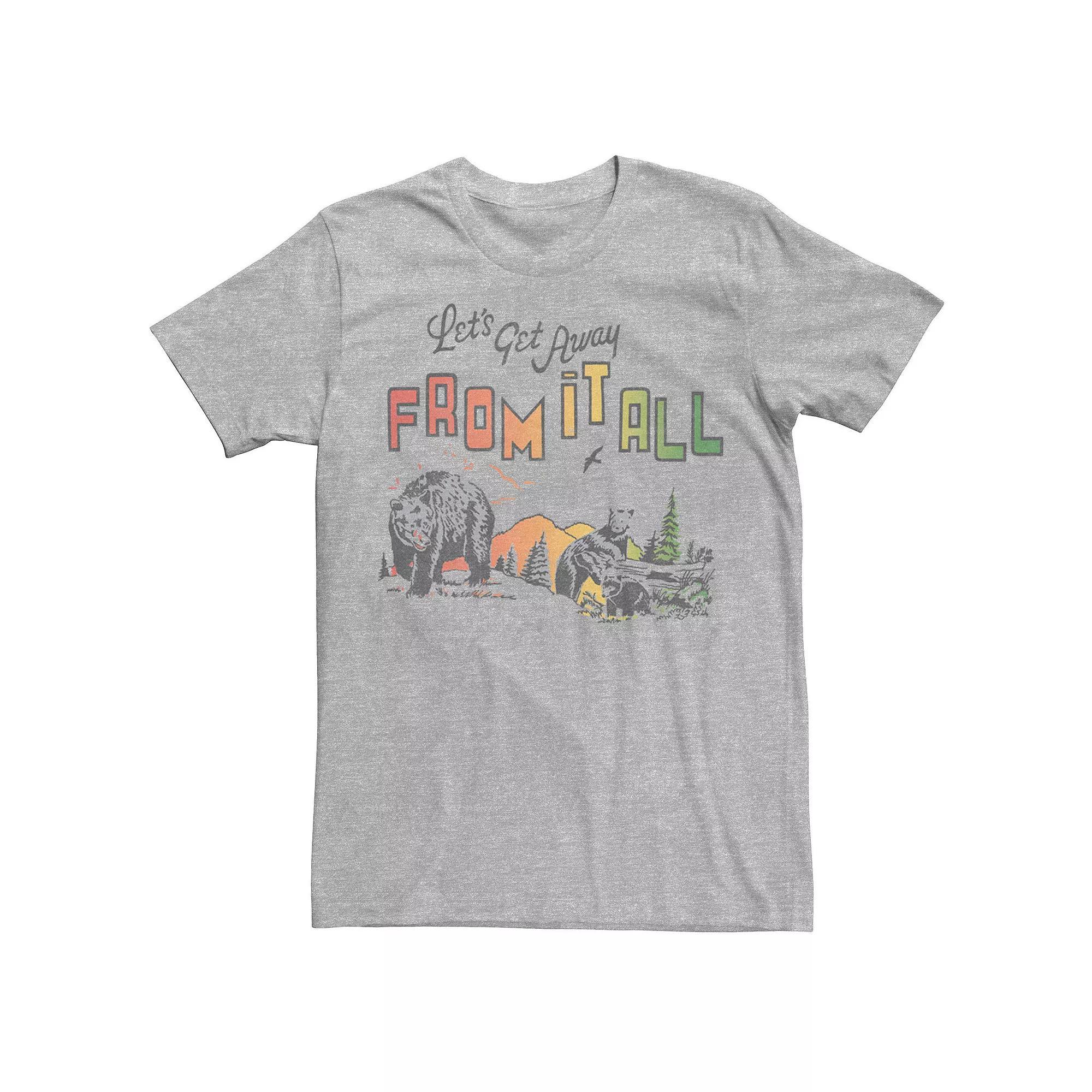 Mens Lets Get Away From It All Tee Athletic Grey Product Image