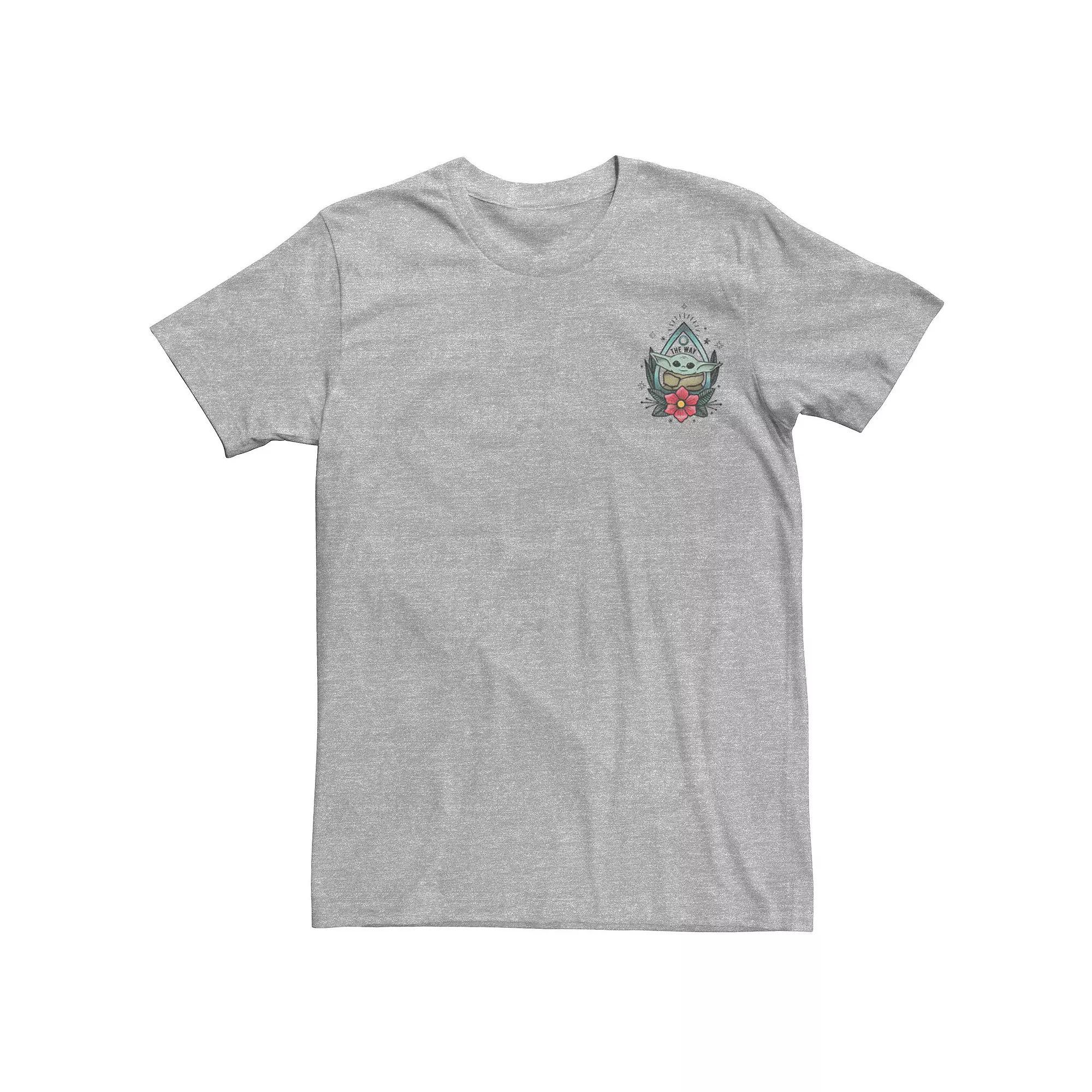 Men's Star Wars The Mandalorian Planchette Child Pocket Hit Tee, Size: Medium, Natural Product Image