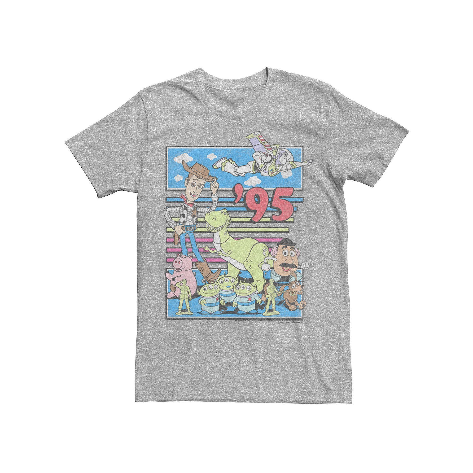 Disney / Pixar's Toy Story Men's 95 Retro Distressed Colorful Tee, Size: 3XL, Light Blue Product Image