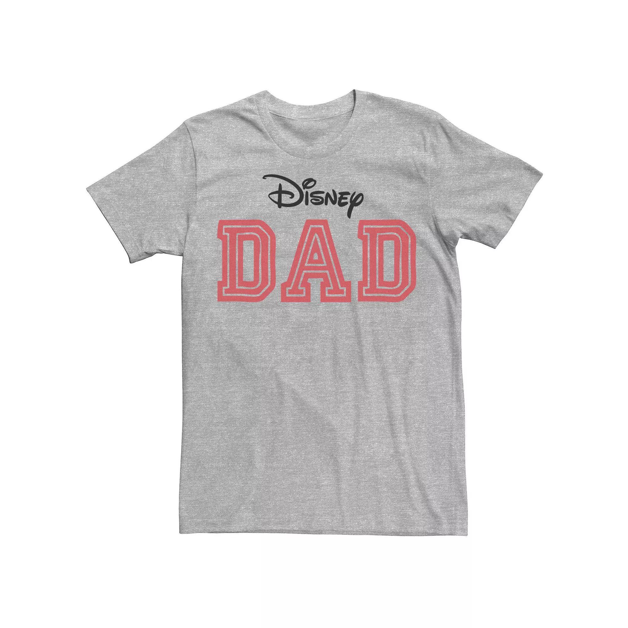 Disney's Dad Large Collegiate Font Men's Graphic Tee, Size: Medium, Athletic Grey Product Image