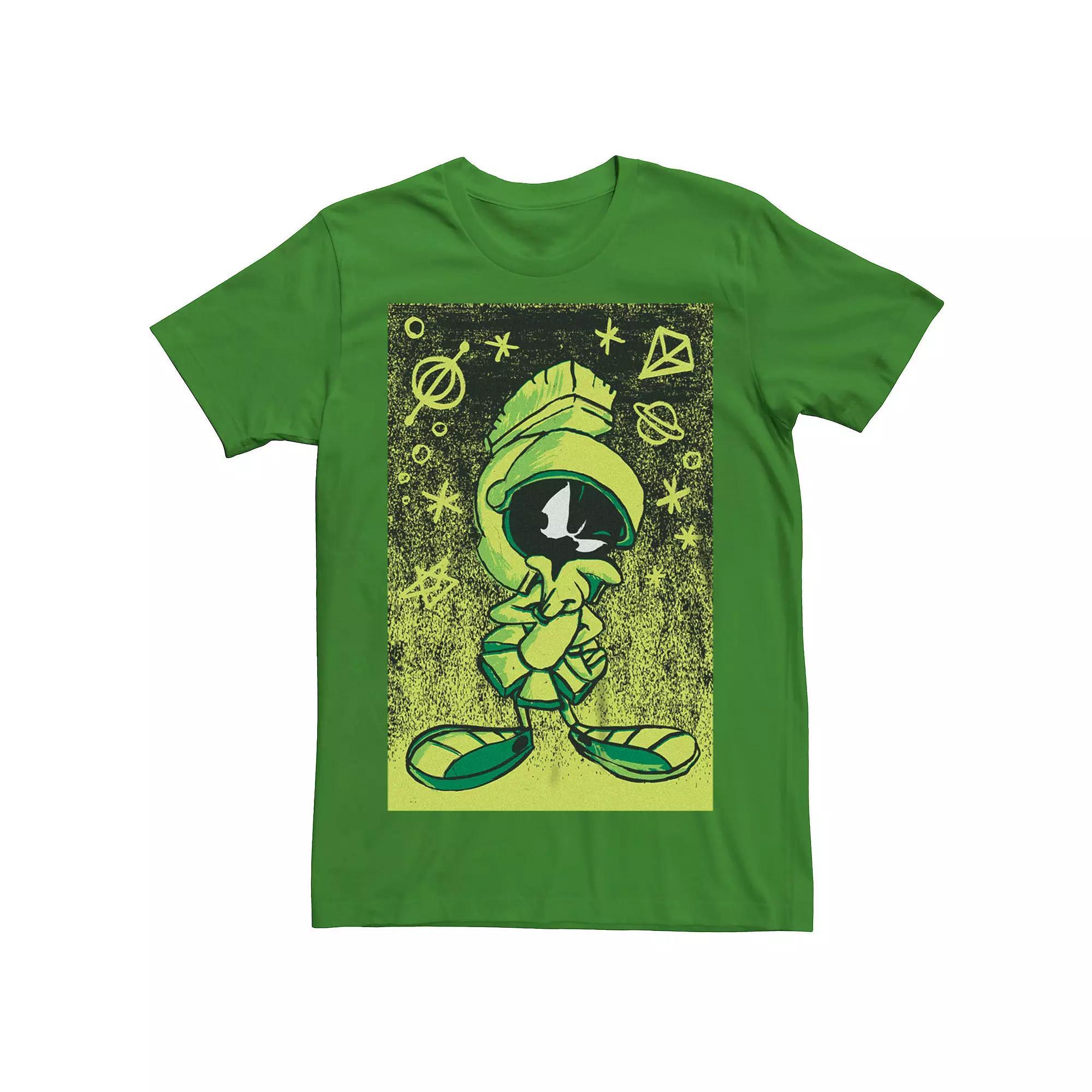 Men's Looney Tunes Marvin The Martian Draw Graphic Tee, Size: Small, Kelly Product Image