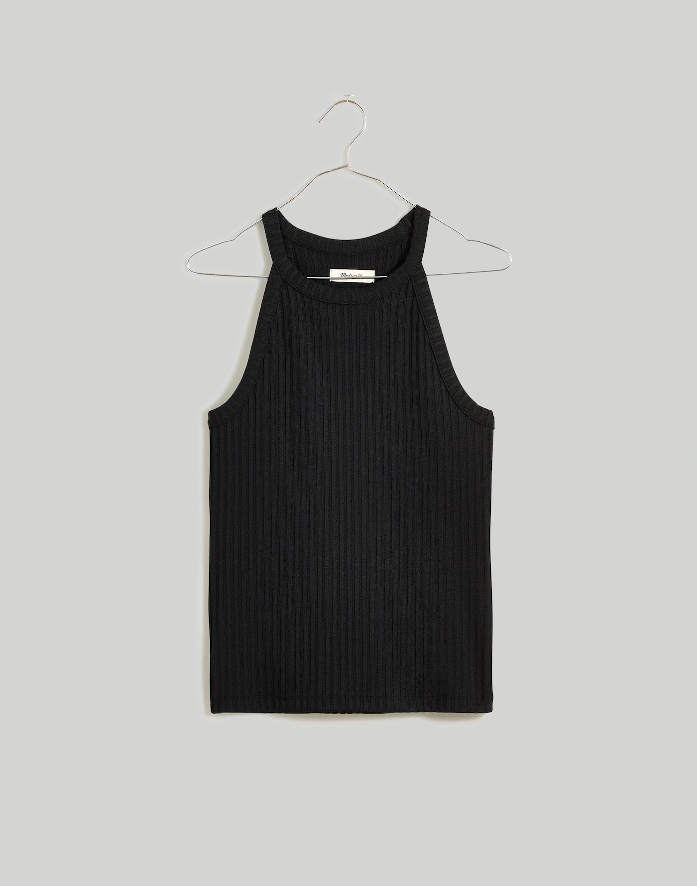Ribbed Cutaway Crewneck Tank Product Image