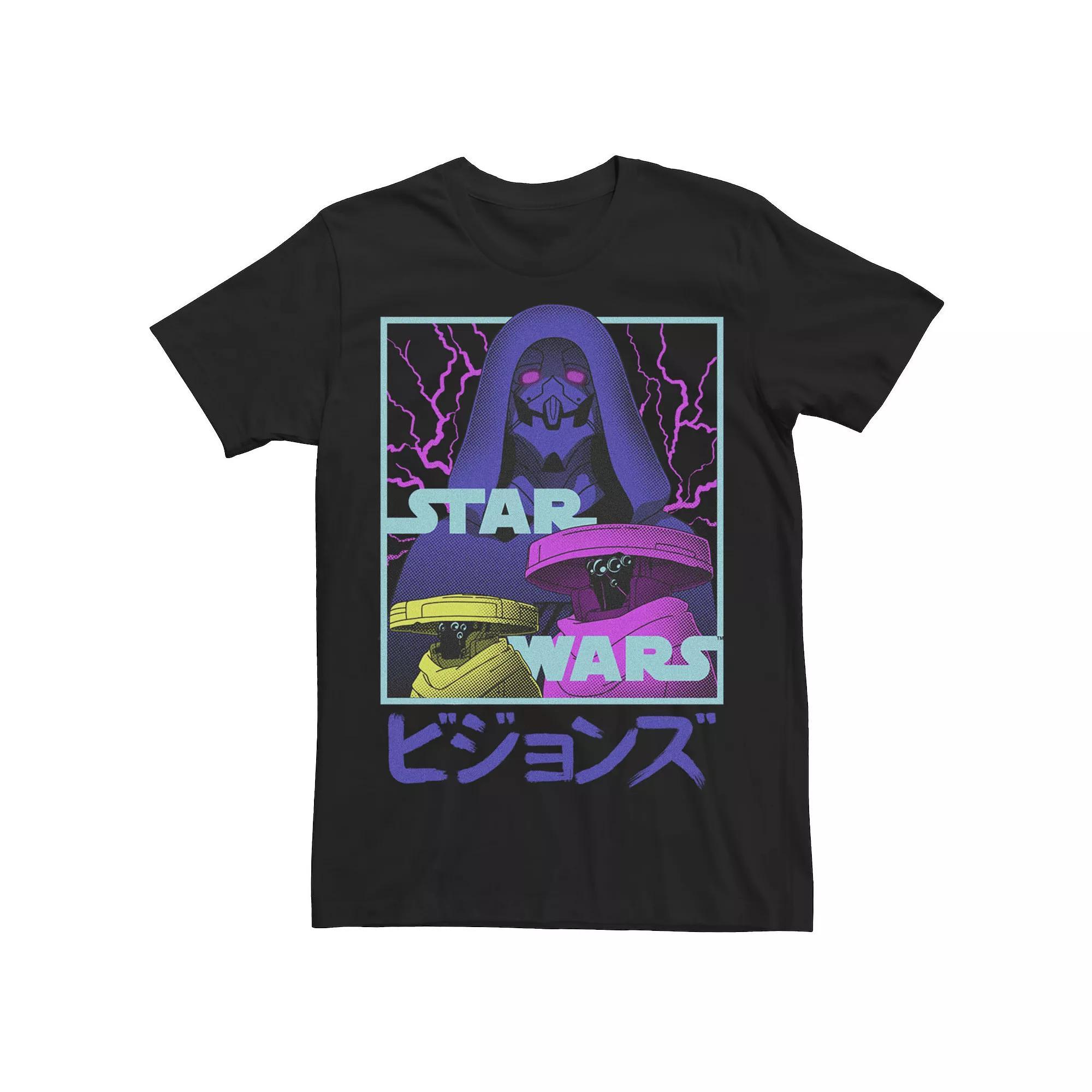 Men's Star Wars Visions Kanji Style Lightning Poster Tee, Boy's, Size: XXL, Black Product Image