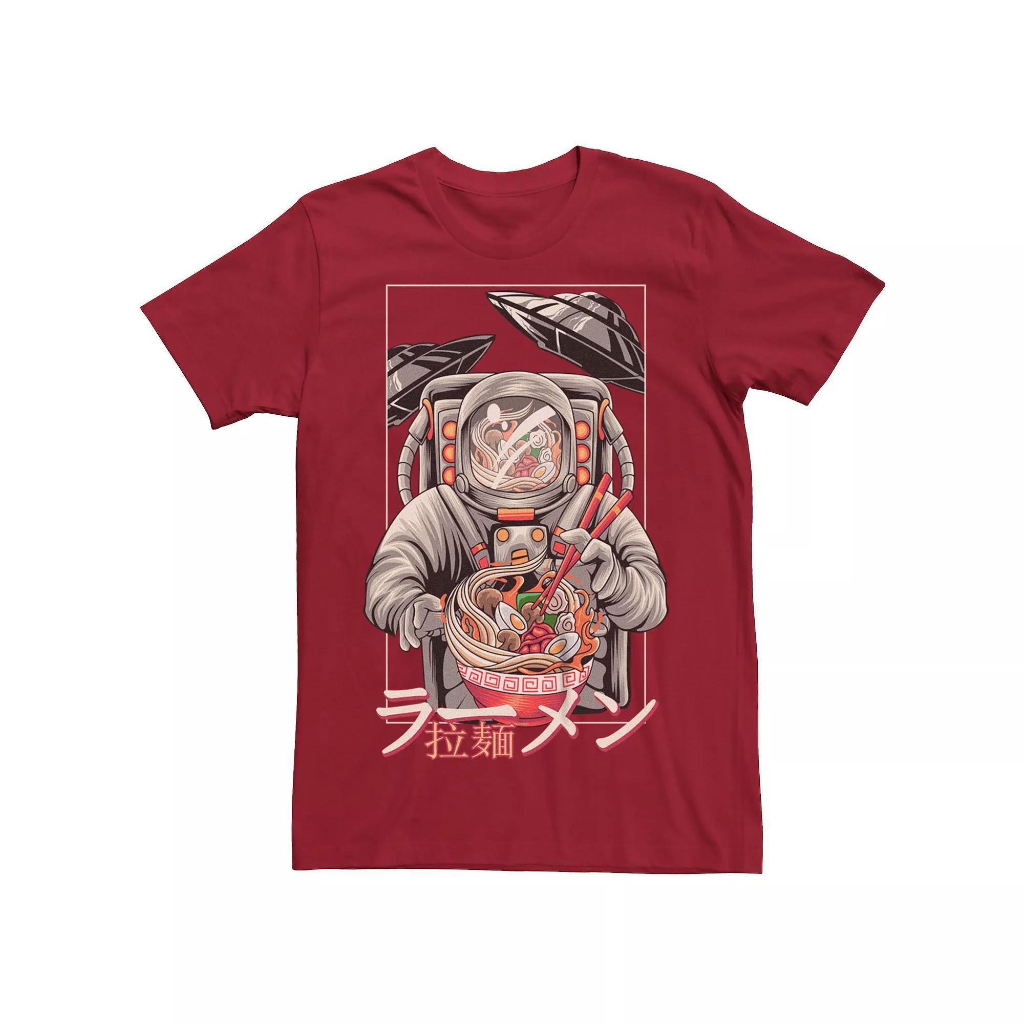 Men's Astronaut Ramen UFOs Graphic Tee, Size: XXL, Grey Heather Product Image