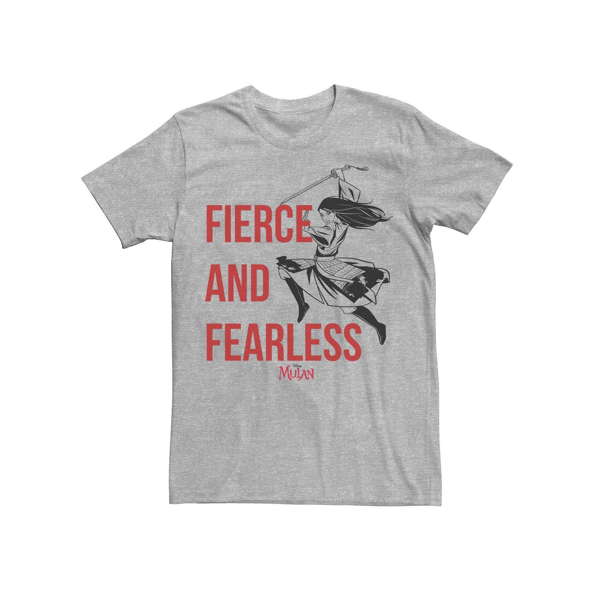 Disney's Mulan Live Action Fierce And Fearless Action Pose Men's Tee, Size: XXL, Athletic Grey Product Image