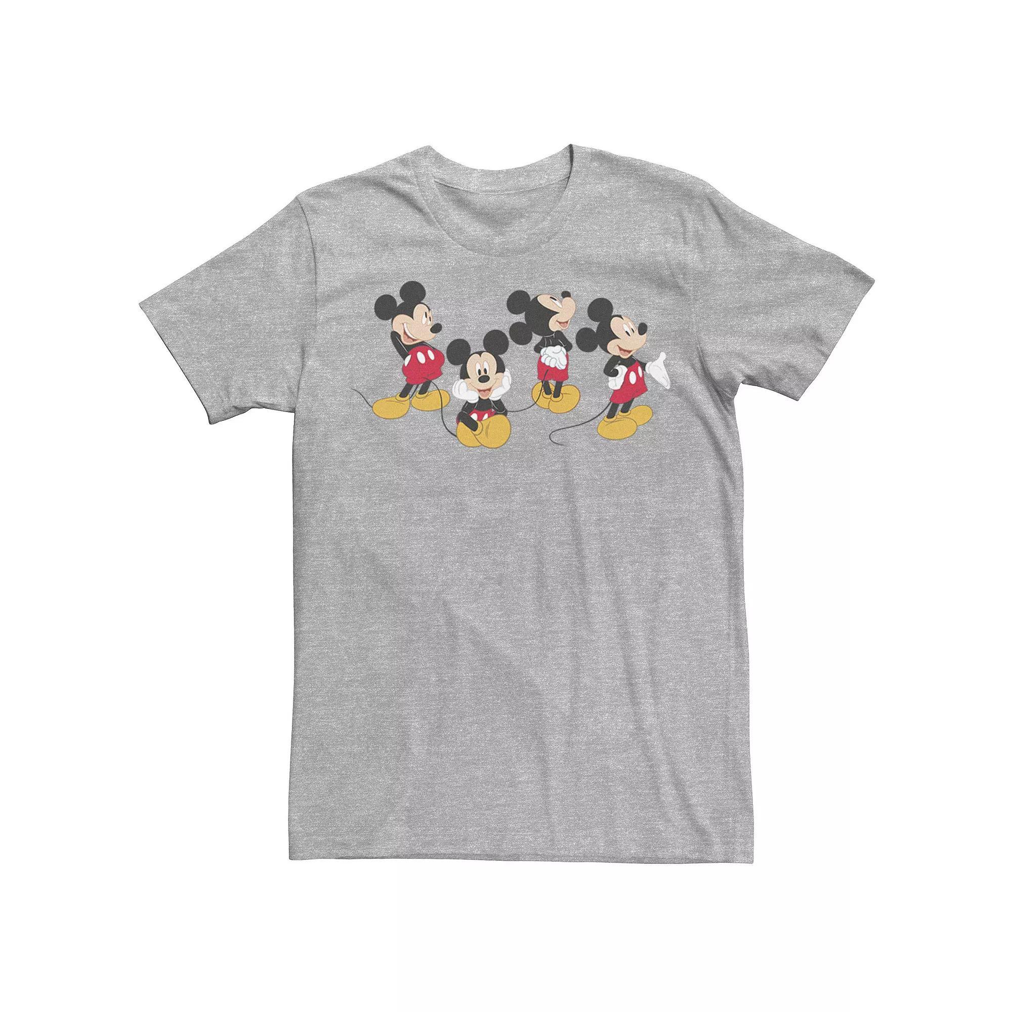 Disney's Mickey Mouse Poses Portrait Men's Tee, Boy's, Size: Small, Athletic Grey Product Image