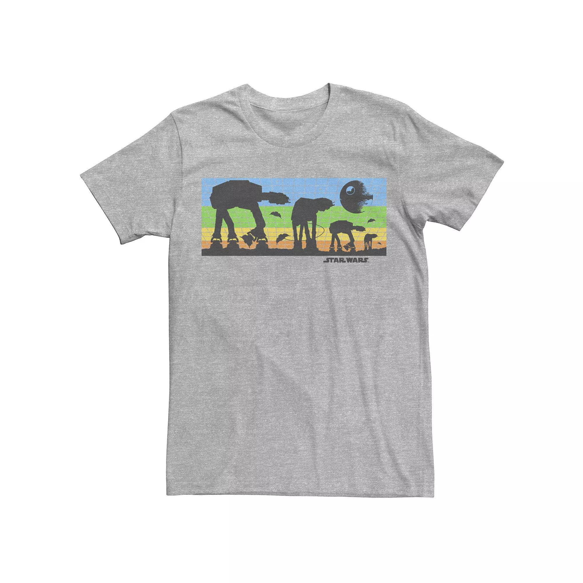 Men's Star Wars Rainbow AT Walker Skyline Tee, Size: Medium, Athletic Grey Product Image