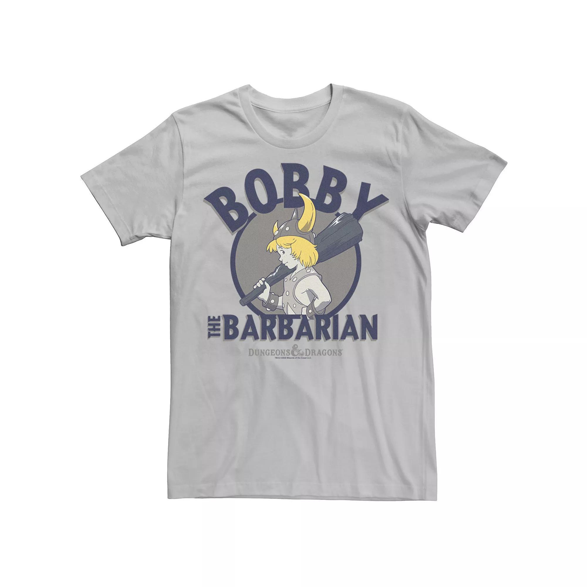 Men's Dungeons & Dragons Bobby The Barbarian Profile Tee, Size: Medium, Silver Product Image