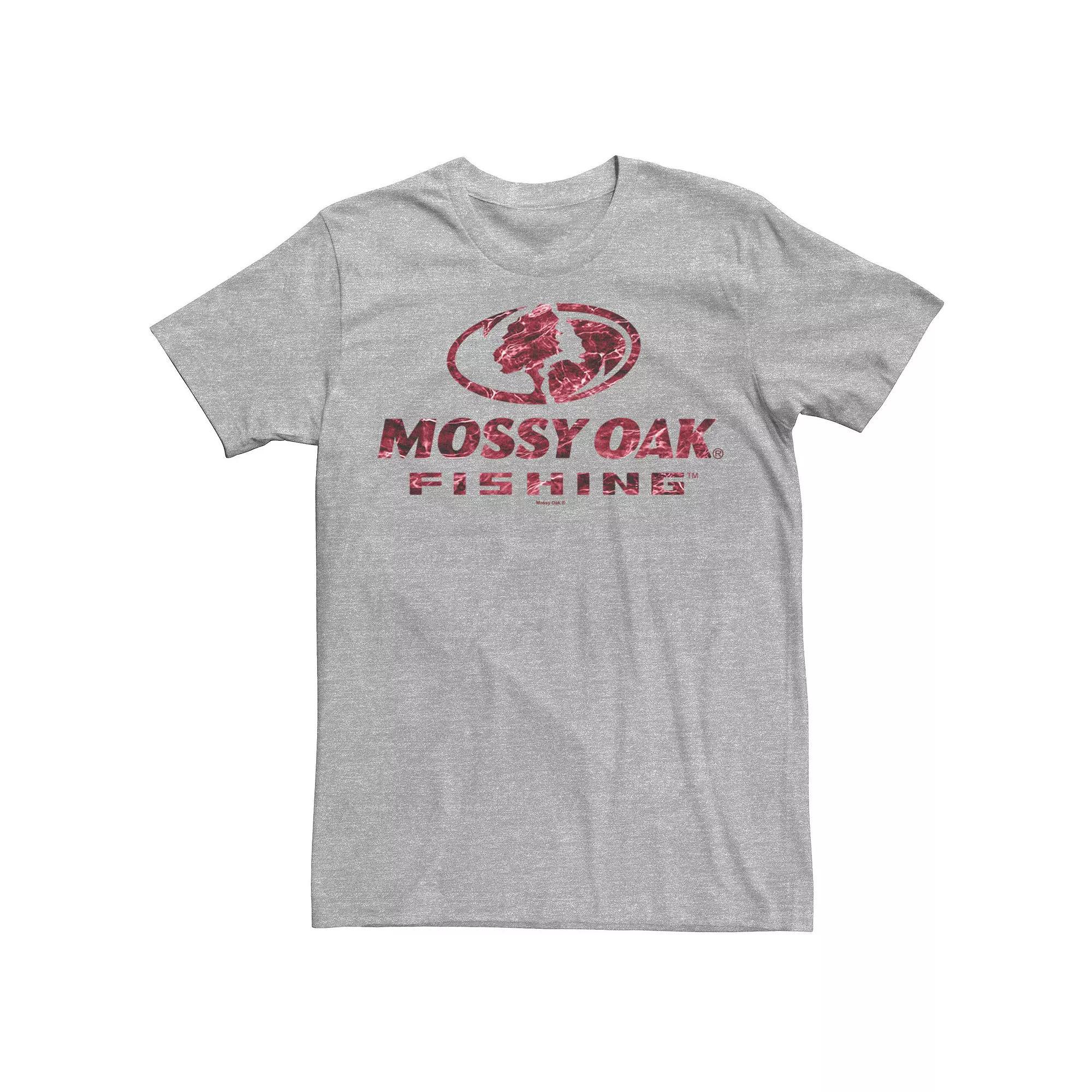 Men's Mossy Oak Fishing Water Surface Logo Tee, Size: XXL, Athletic Grey Product Image