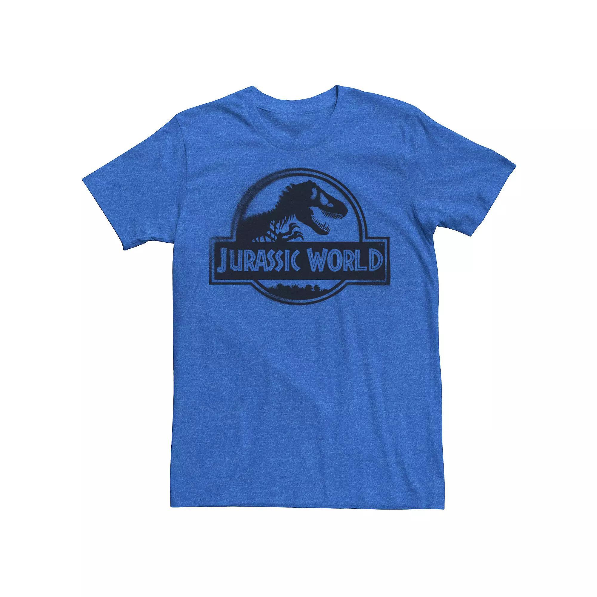 Men's Jurassic World Two Black Spray Paint Logo Tee, Size: Medium, Kelly Product Image