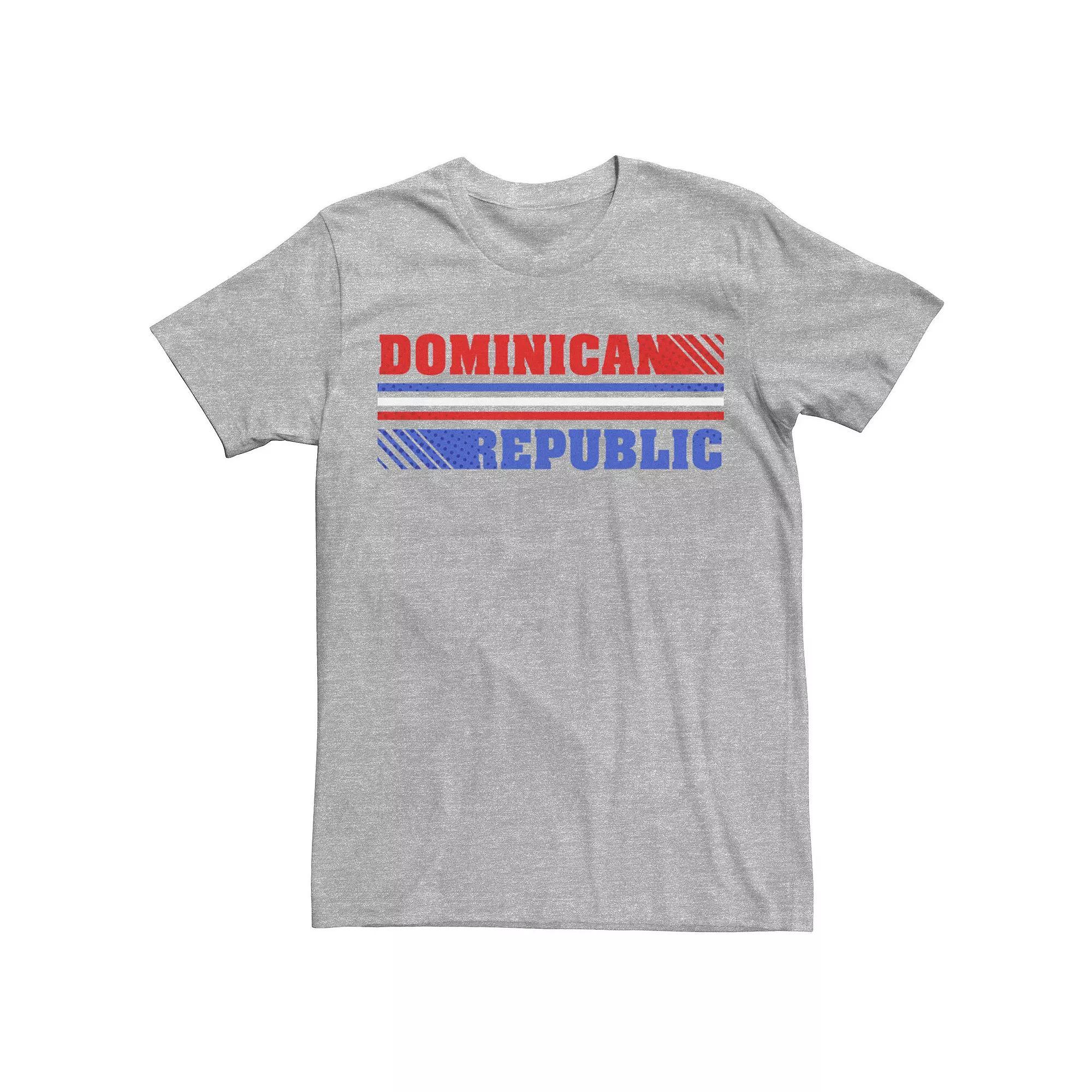 Mens Gonzales Dominican Republic Text Overlay Tee Athletic Grey Product Image