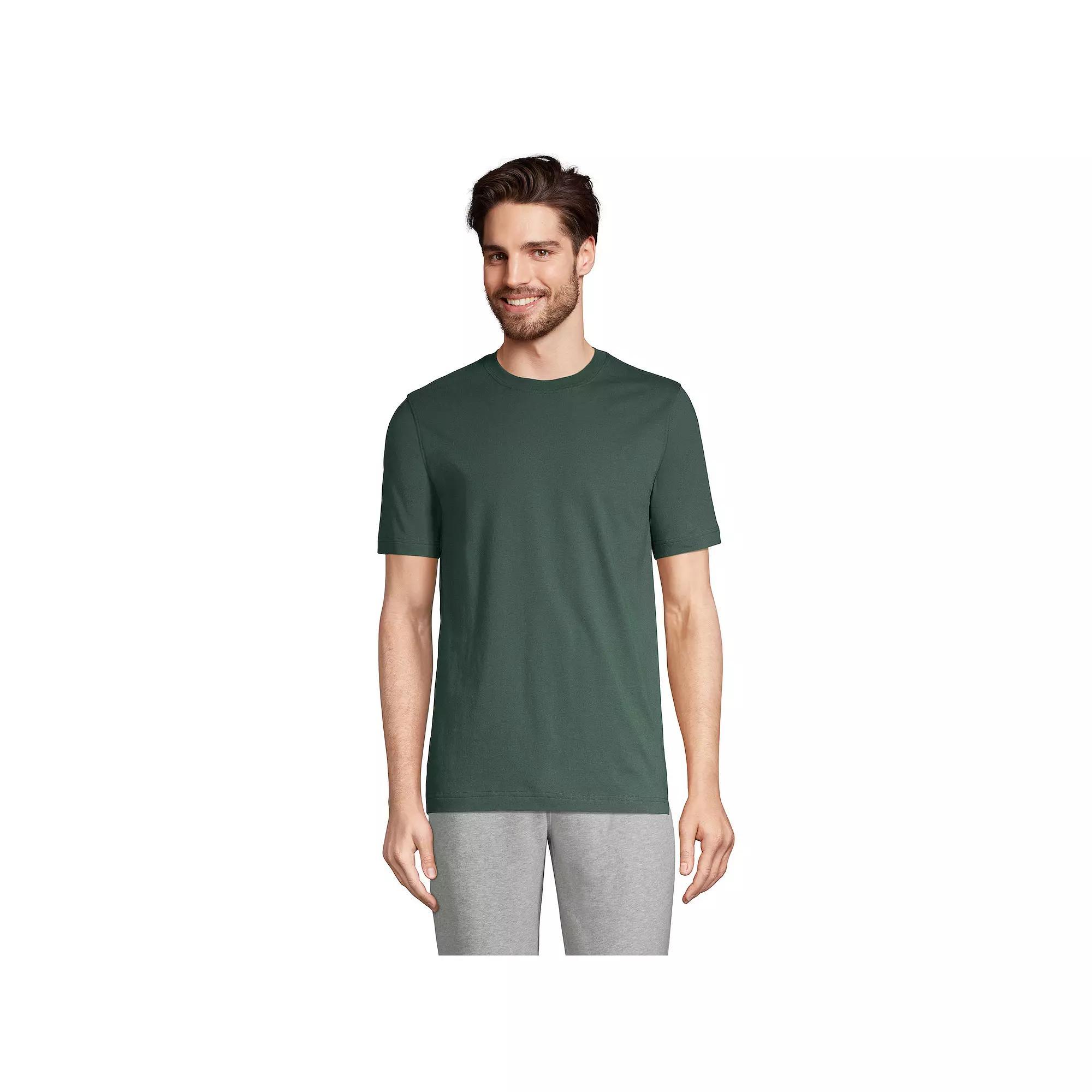 Men's Lands' End Super-T Short Sleeve T-Shirt, Size: Small, Deep Woodland Green Product Image