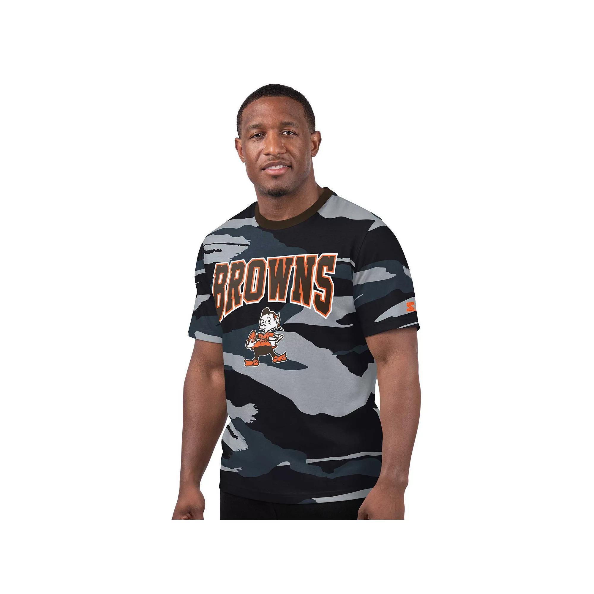 Men's Starter Camo/Gray Cleveland Browns Thursday Night Gridiron Classics Vintage Logo T-Shirt, Size: Medium, Green Product Image