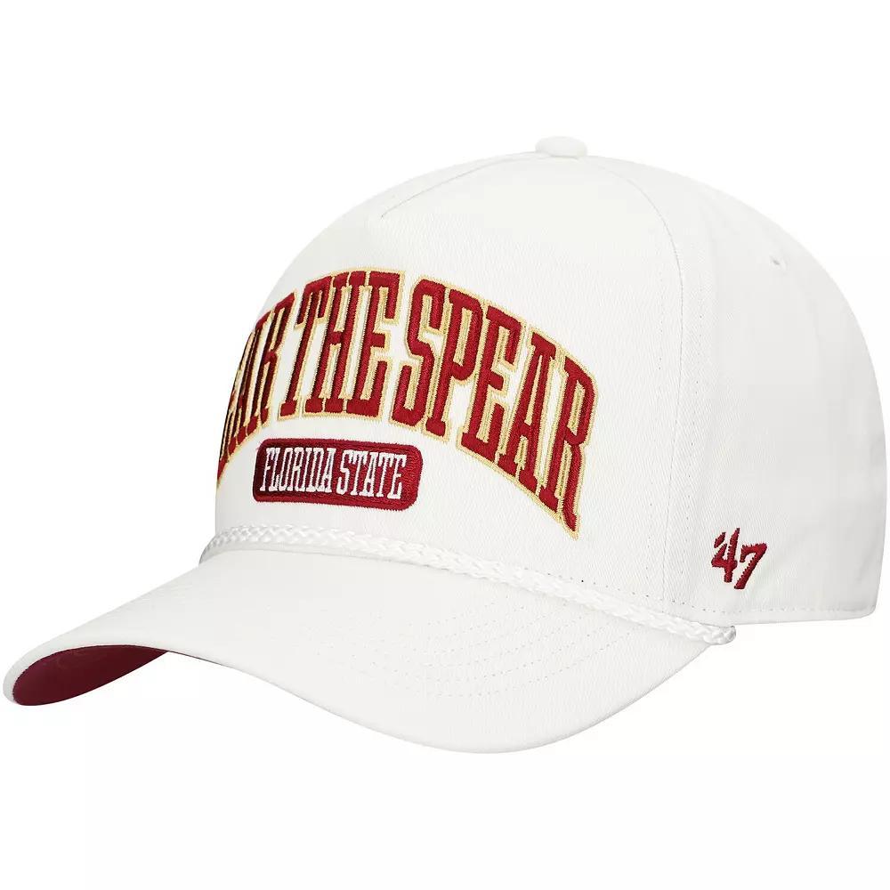 Men's '47  White Florida State Seminoles Local Arch Hitch Snapback Hat Product Image