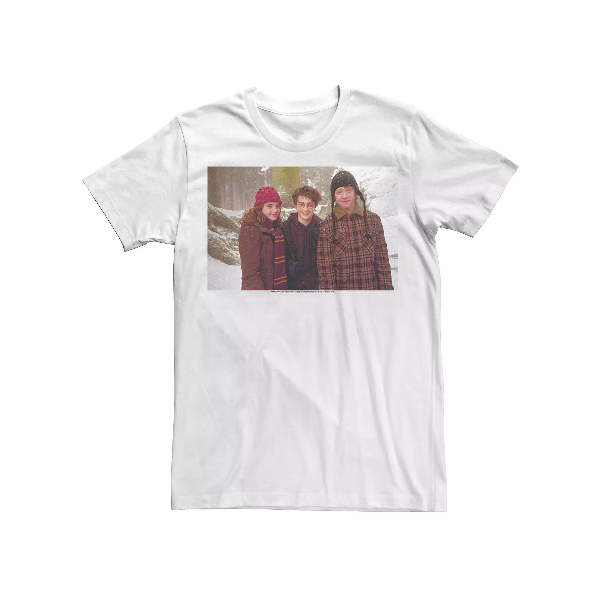 Men's Harry Potter Golden Trio Group Shot Tee, Size: Large, White Product Image
