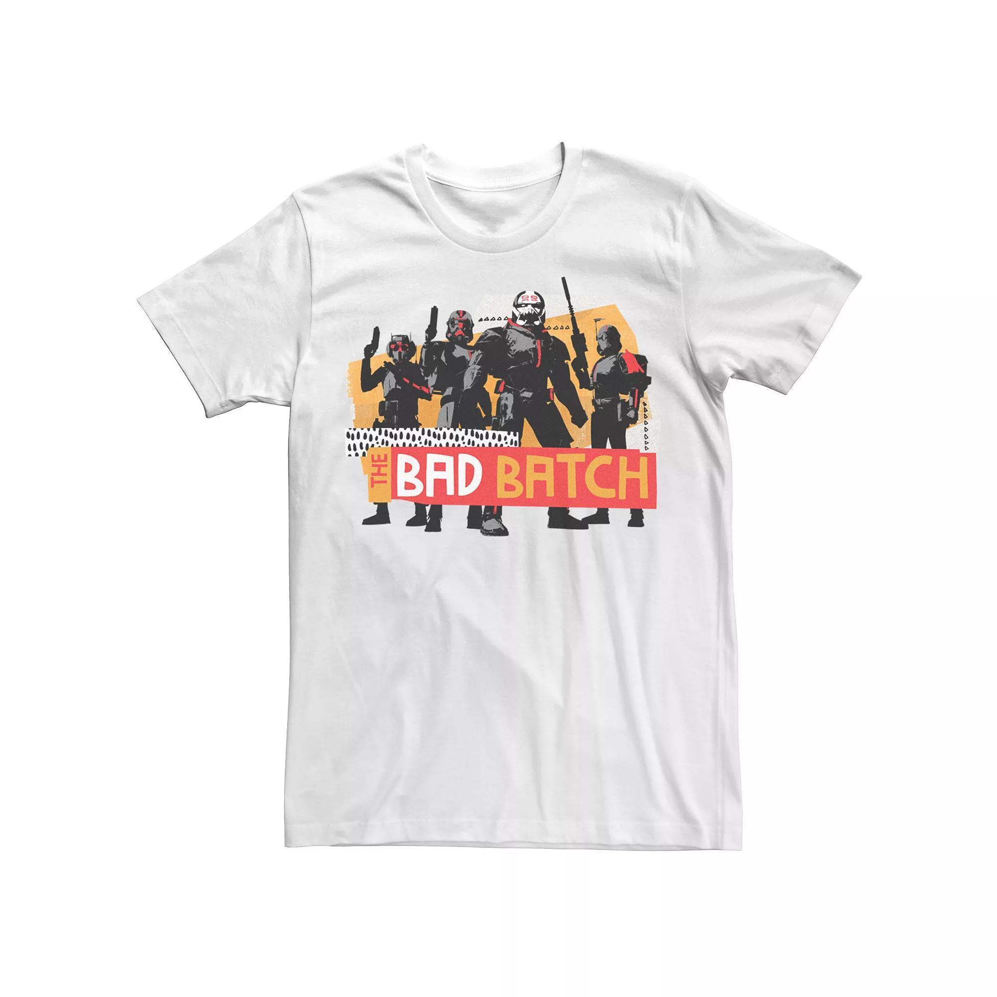 Men's Star Wars: The Clone Wars The Bad Batch Tee, Size: 3XL, White Product Image