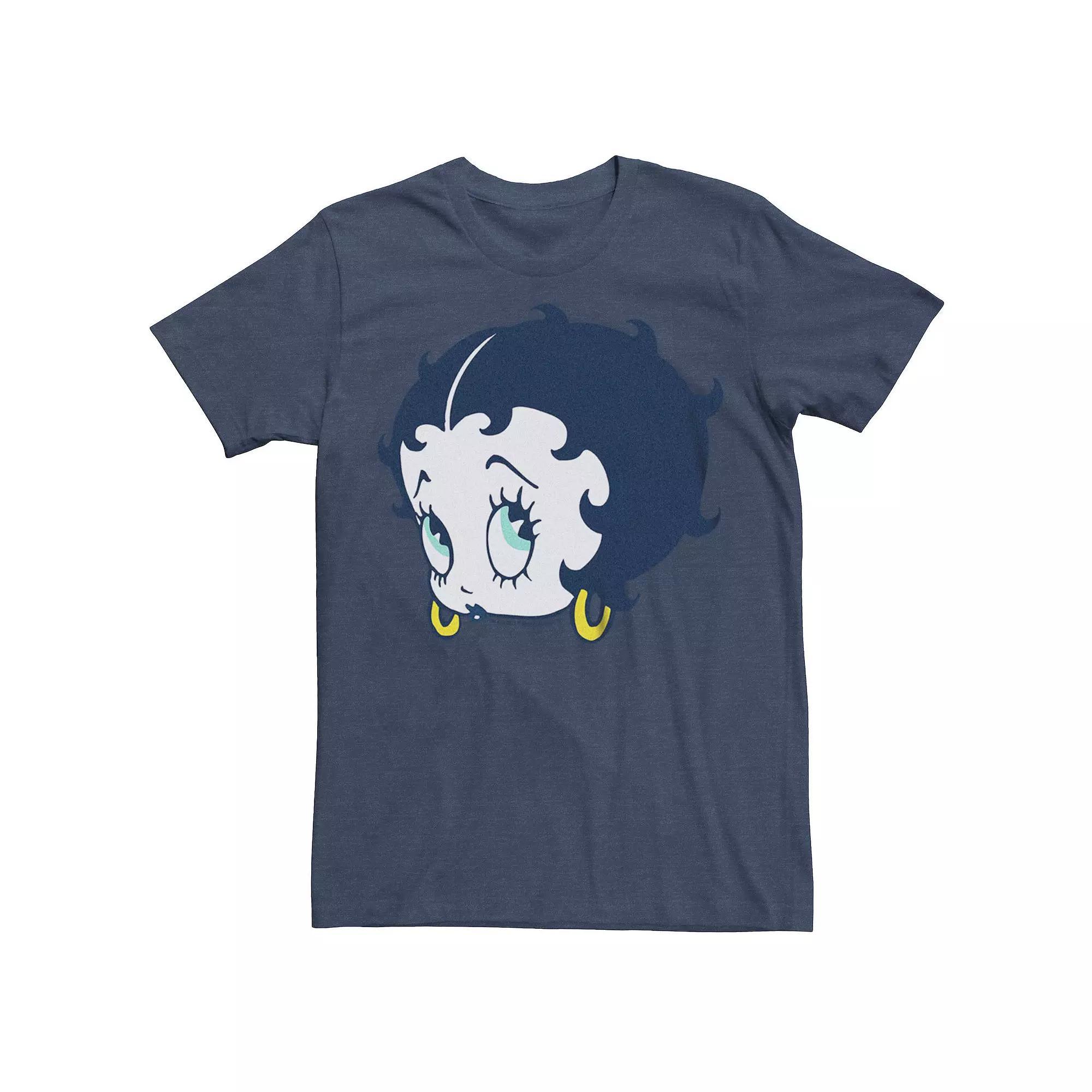 Men's Betty Boop Side Face Tee, Size: XL, Navy Grey Product Image