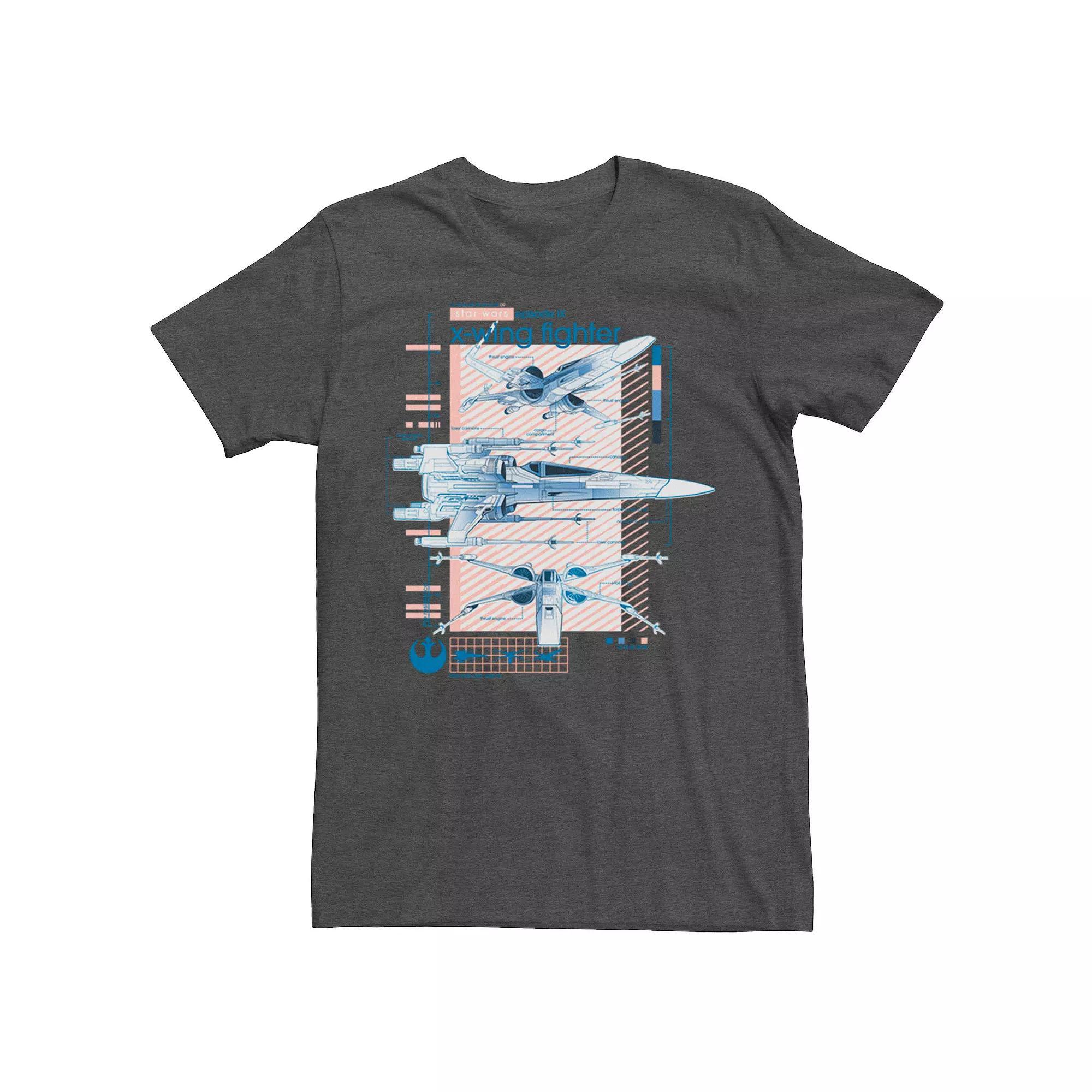 Big & Tall Disney Cinderella & The Prince A Dance Vignette Tee, Men's, Size: XL Tall, Navy Grey Product Image