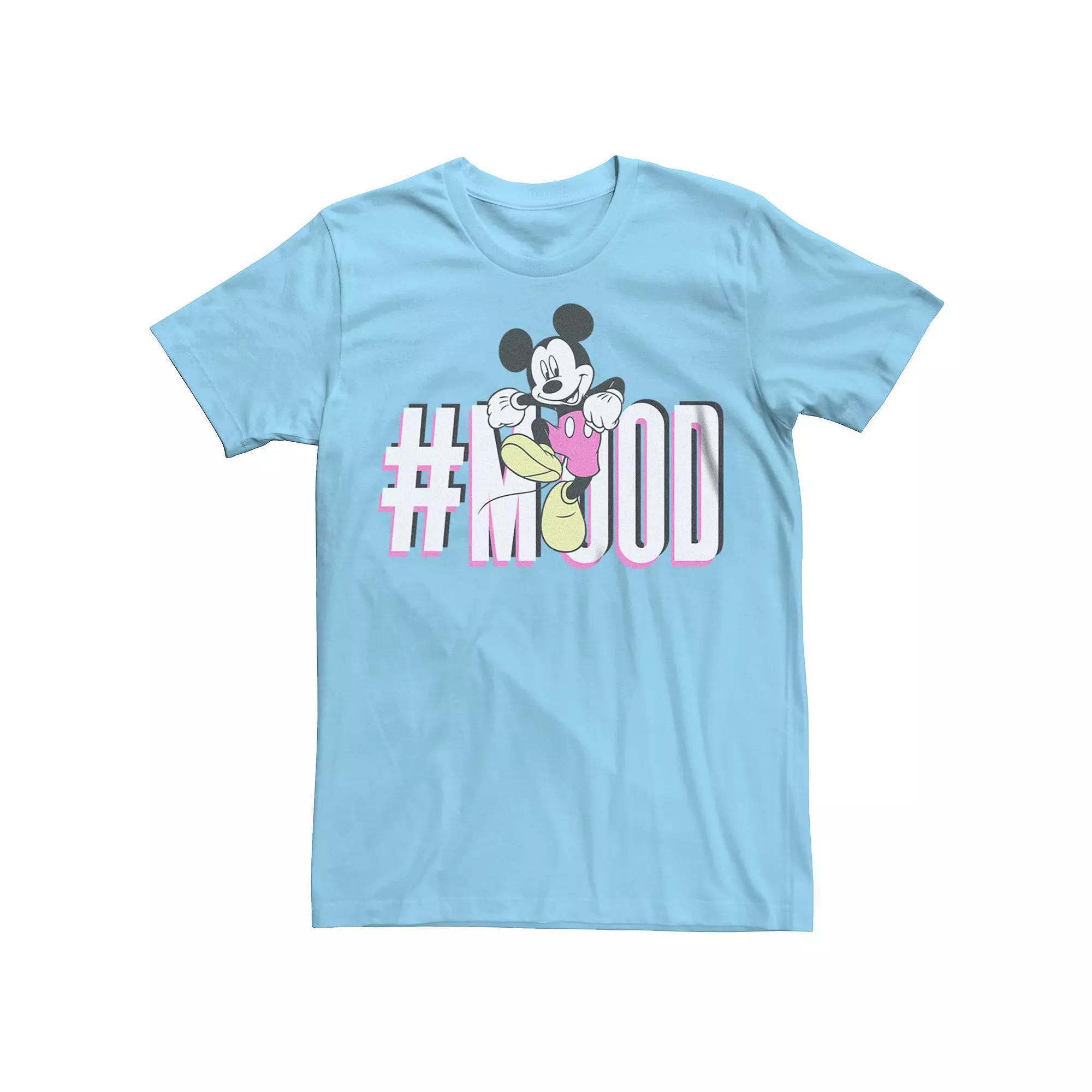 Men's Disney's Mickey Mouse Classic Happy Jump Mood Tee, Size: XXL, Light Blue Product Image