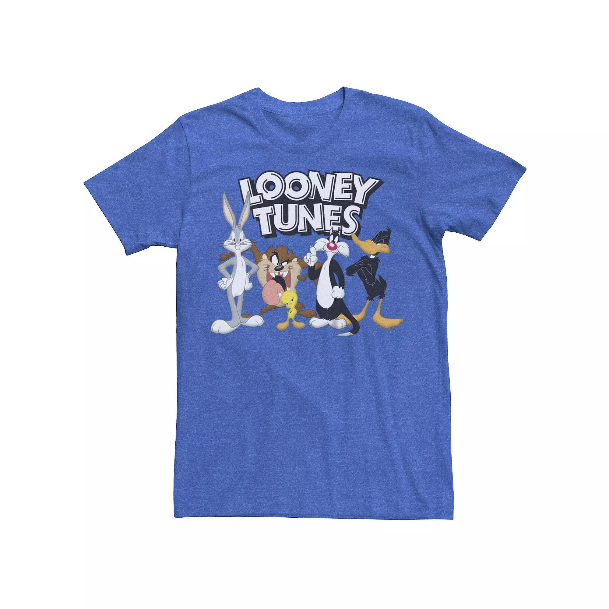 Men's Looney Tunes Classic Squad Graphic Tee, Size: XS, Royal Grey Product Image