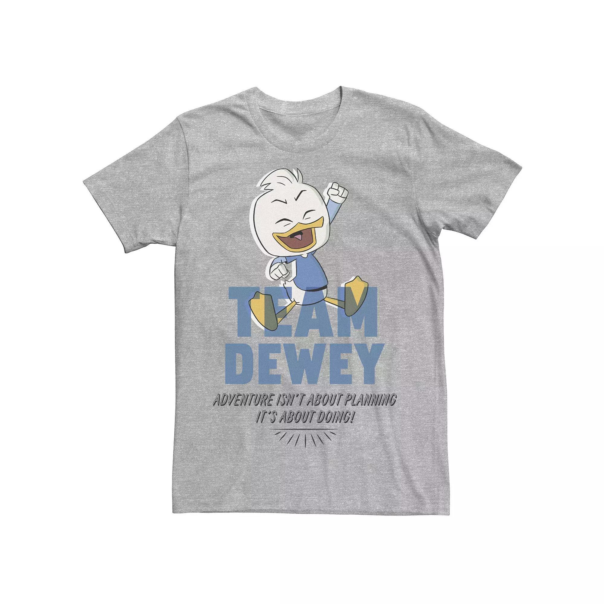 Disney's DuckTales Team Dewey Men's Adventure Is About Doing Tee, Size: Medium, Athletic Grey Product Image