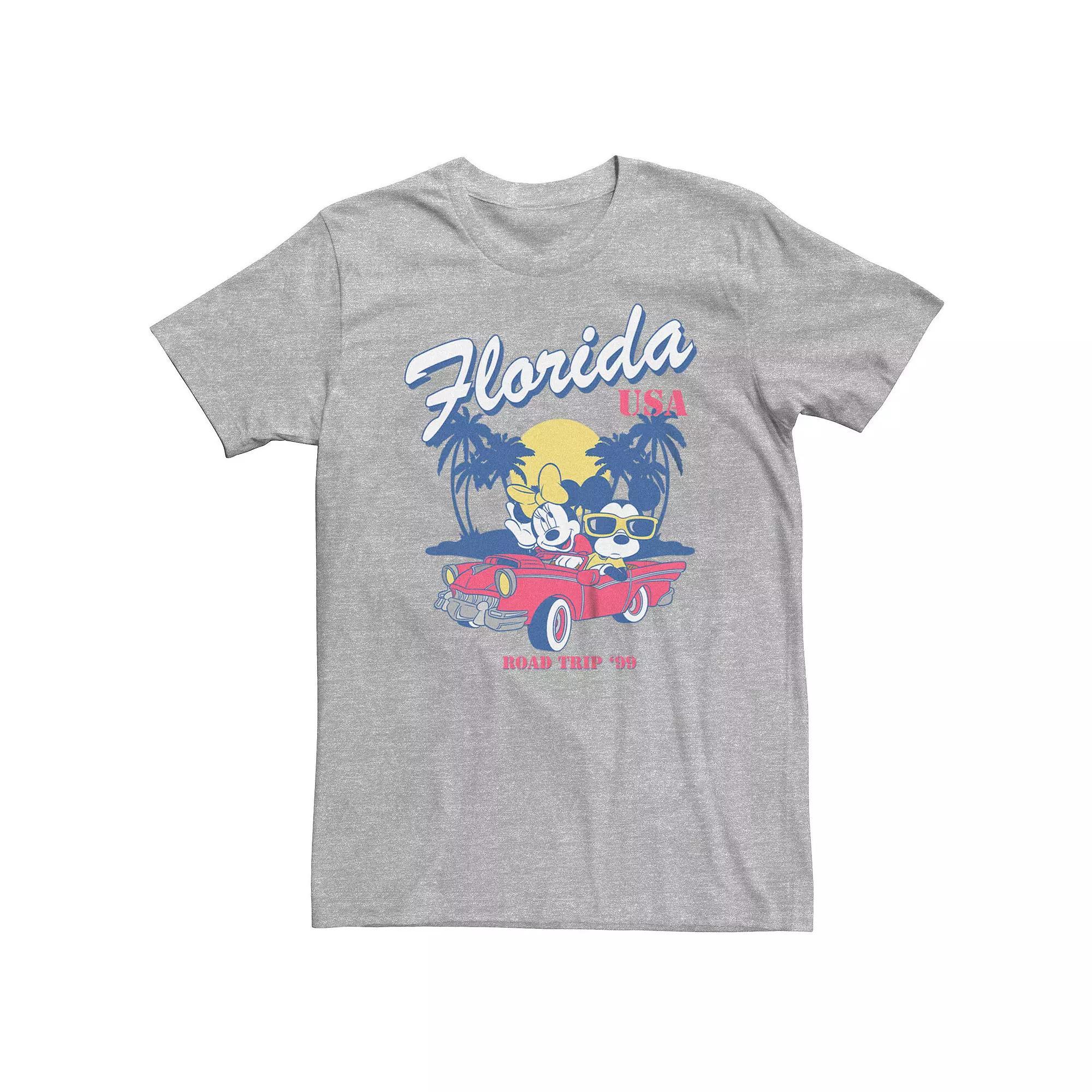 Big & Tall Disney's Mickey and Minnie Road Trip Tee, Men's, Size: 4XB, Athletic Grey Product Image