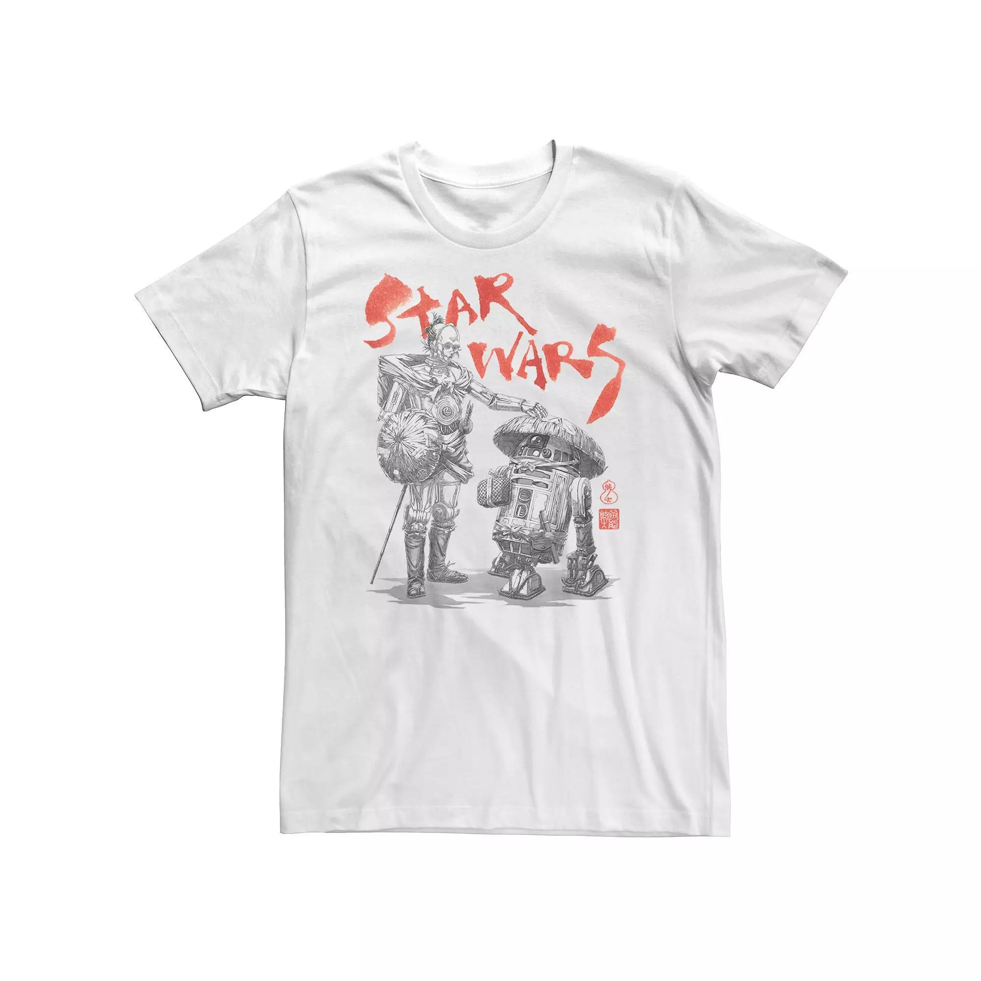 Big & Tall Star Wars: Visions Samurai Droids Tee, Men's, Size: XL Tall, White Product Image