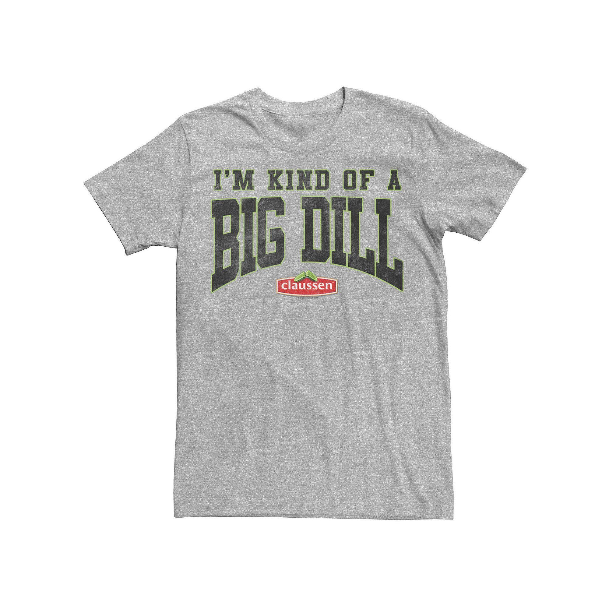 Men's Claussen I'm Kind of a Big Dill Distressed Graphic Tee, Size: Medium, Athletic Grey Product Image