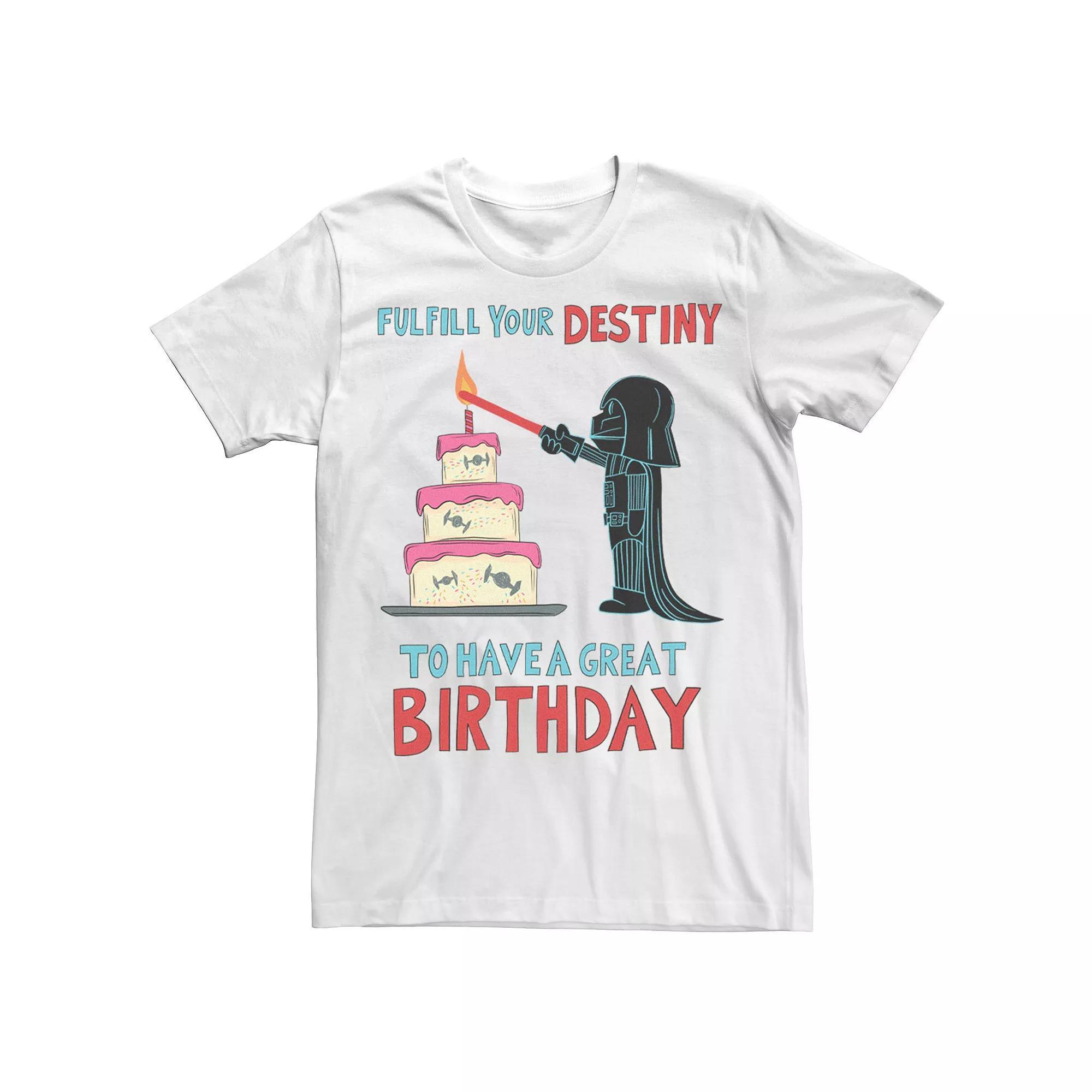 Men's Star Wars Vader Birthday Fulfillment Tee, Size: 3XL, White Product Image