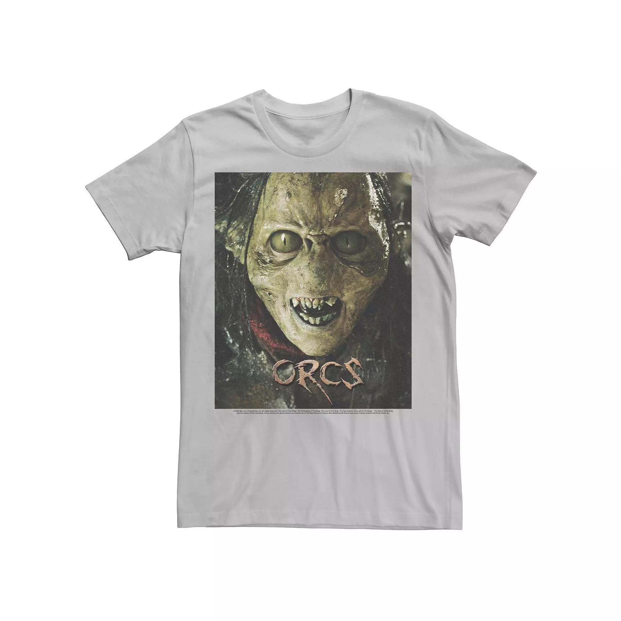 Men's Lord Of The Rings Orc Poster Logo Tee, Size: XL, Silver Product Image