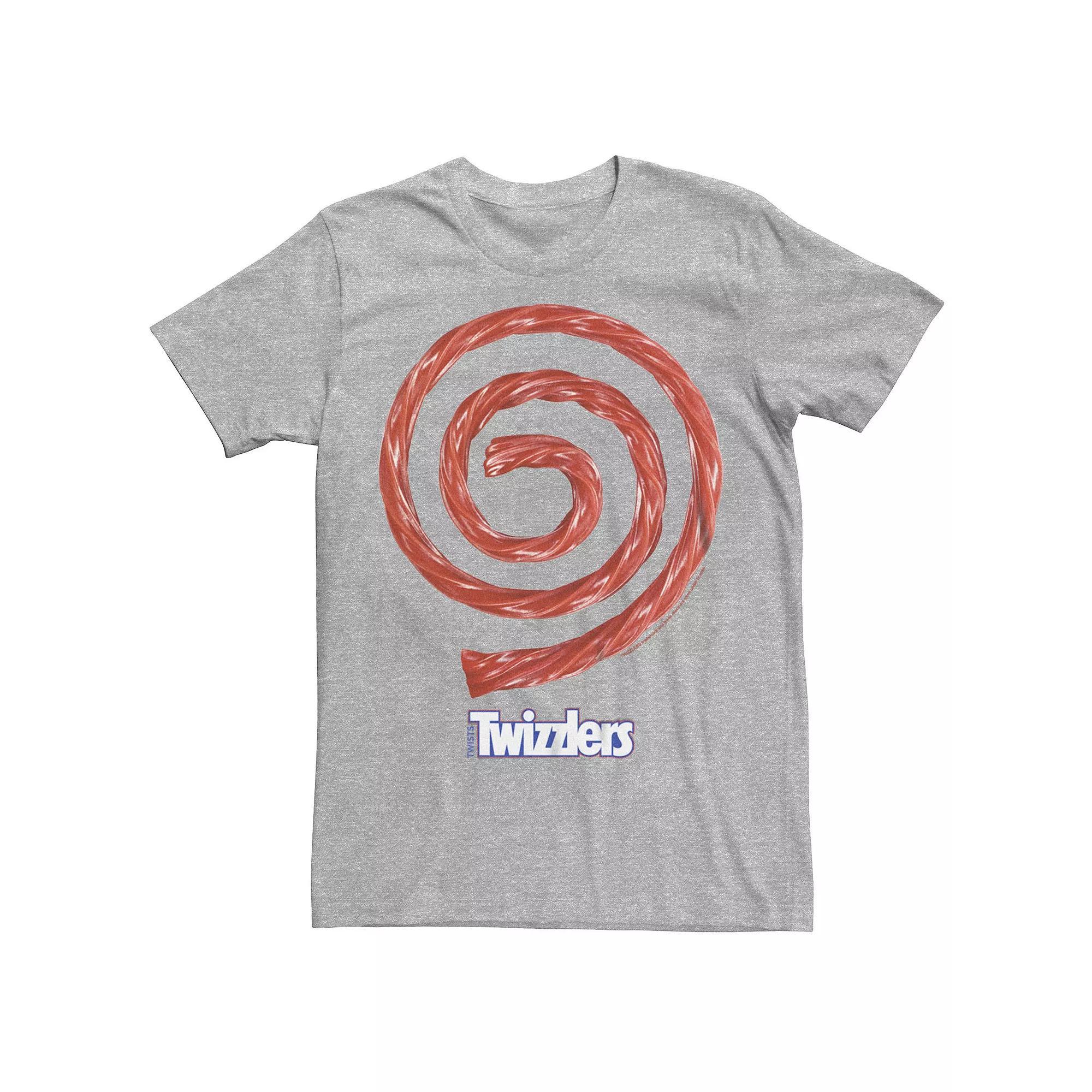 Men's Twizzlers Logo Spiral Graphic Tee, Size: XXL, Athletic Grey Product Image