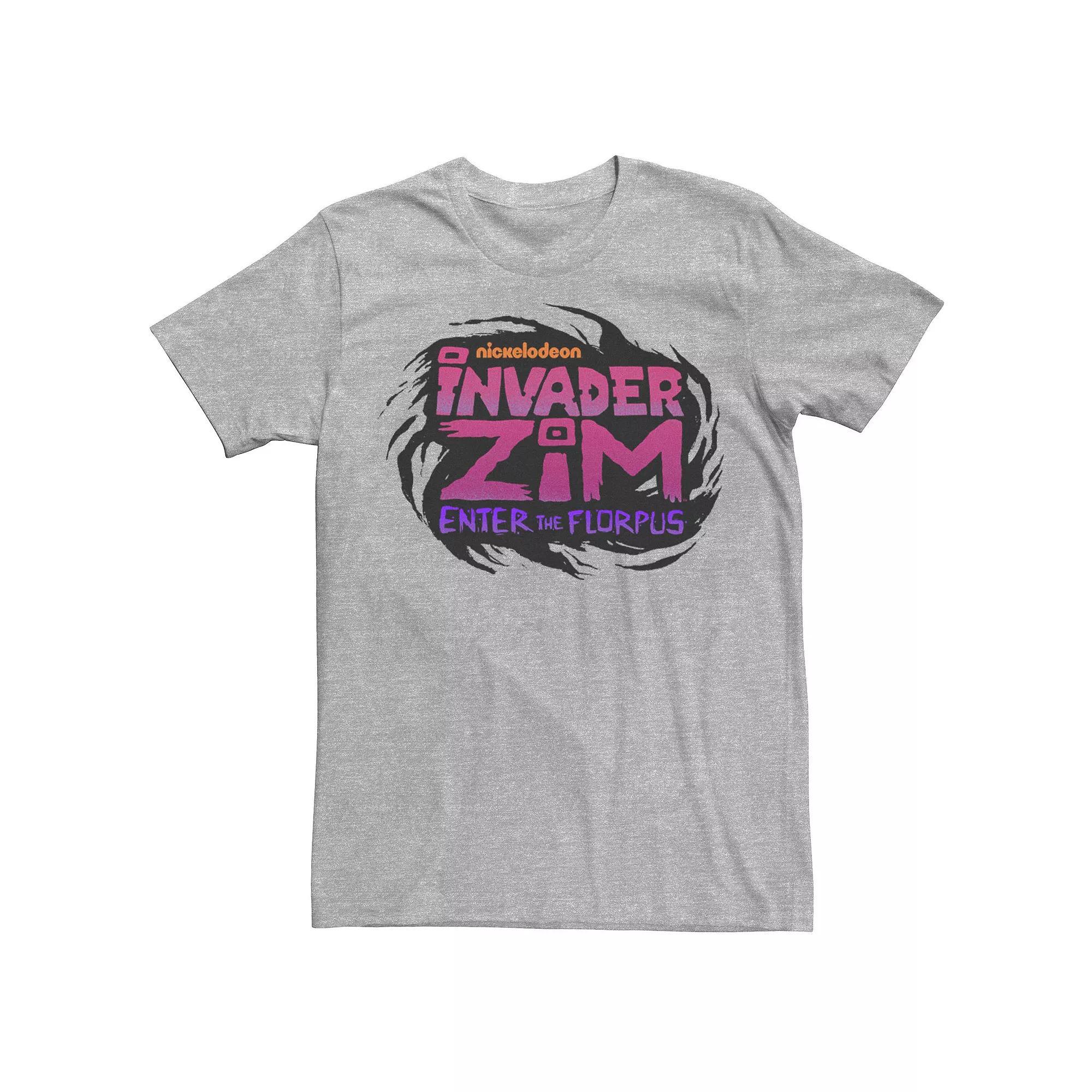 Mens Nickelodeon Invader Zim Enter Florpus Logo Graphic Tee Royal Grey Product Image