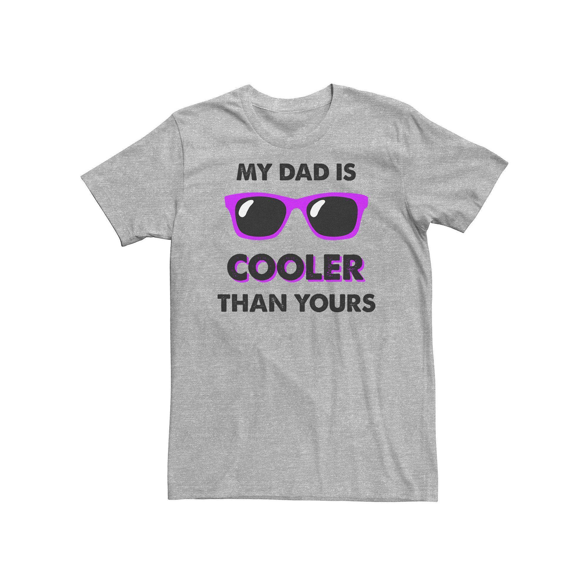 Big & Tall "My Dad is COOLER Than Yours" Father's Day Tee, Men's, Size: 3XL Tall, Athletic Grey Product Image