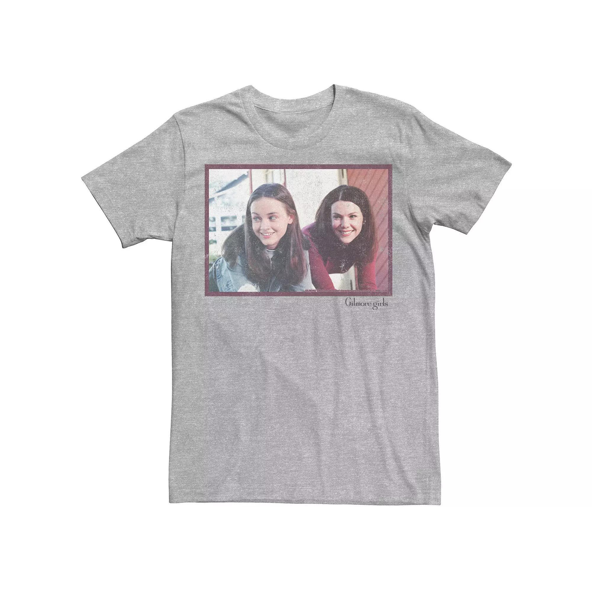 Men's Gilmore Girls Rory & Lorelai Portrait Tee, Size: XL, Athletic Grey Product Image