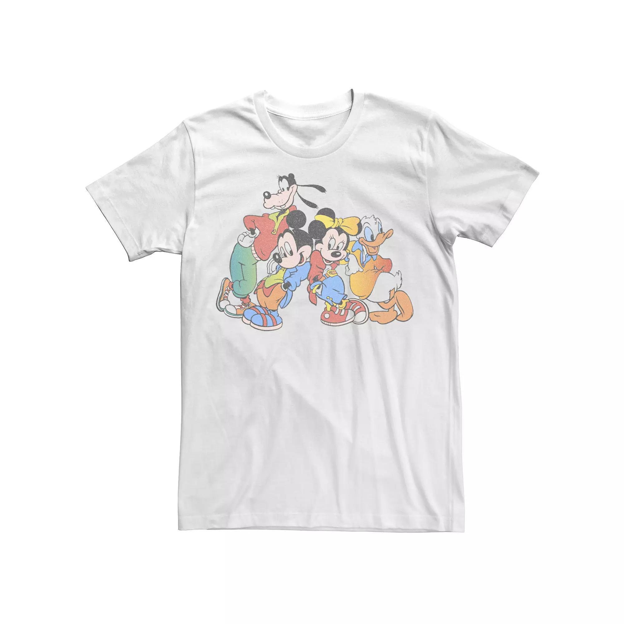 Disney's Mickey Mouse & Friends Men's 90's Style Portrait Tee, Boy's, Size: Medium, White Product Image