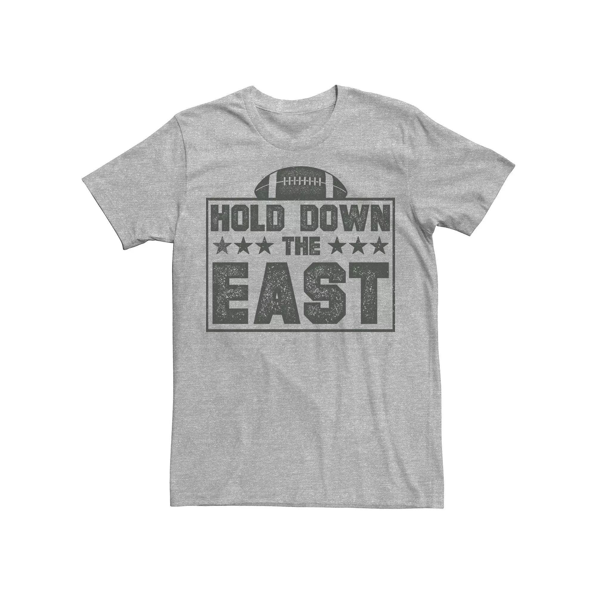 Men's Hold Down The East Football Tee, Size: Large, Athletic Grey Product Image