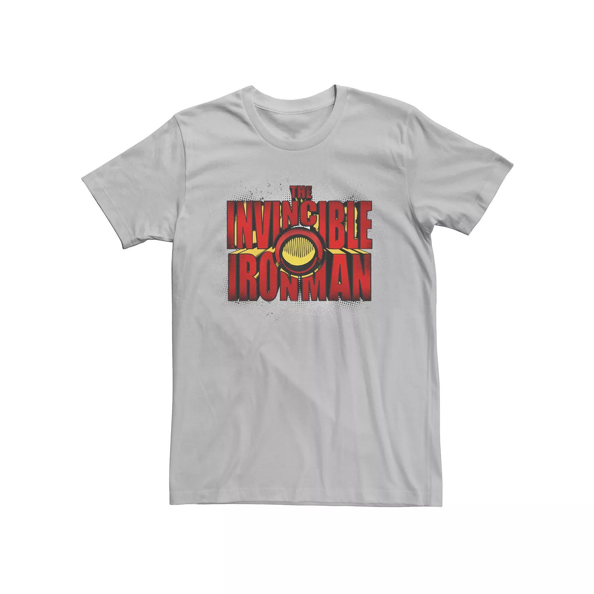 Men's Marvel The Invincible Iron Man Pop Out Poster Tee, Size: Large, Silver Product Image