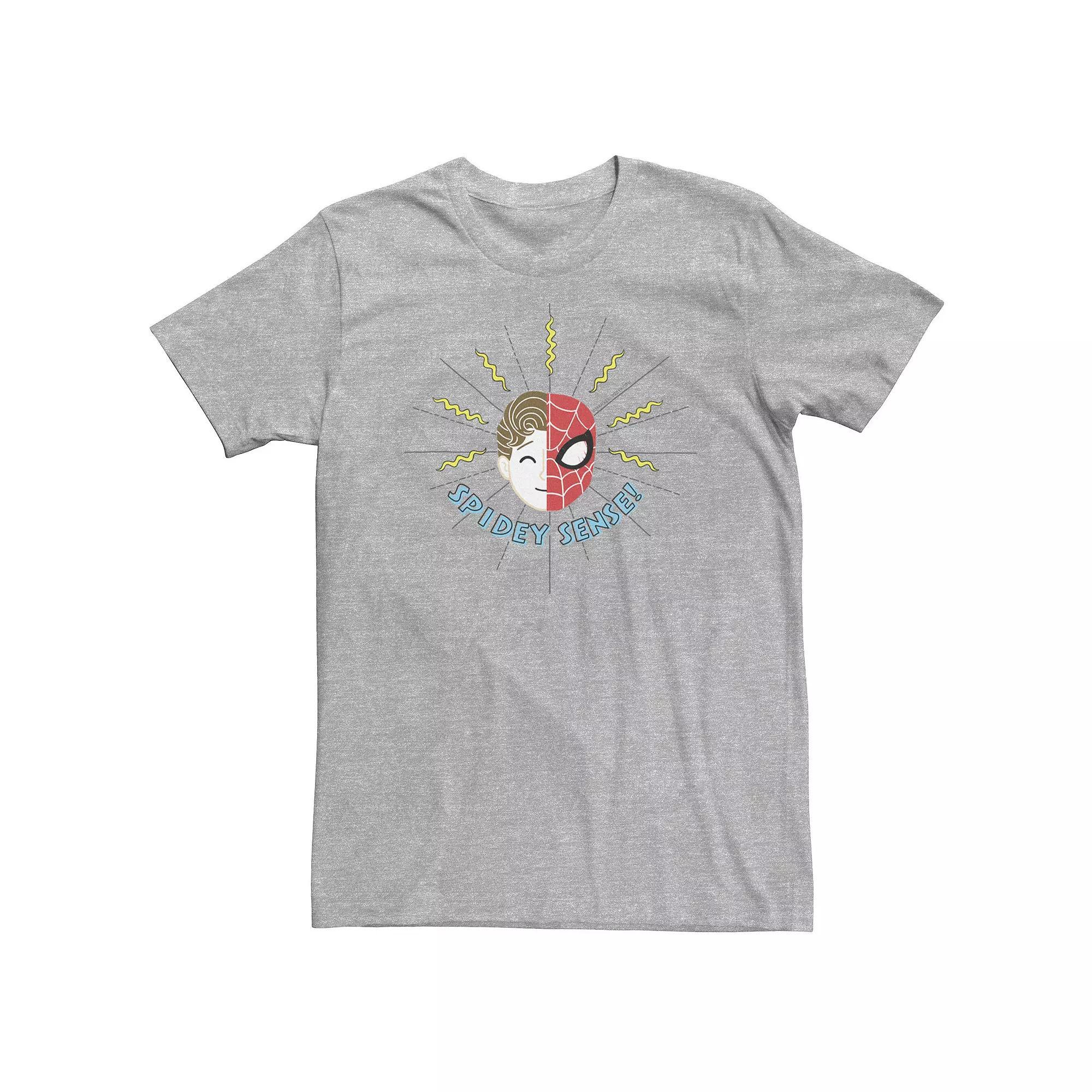 Big & Tall Marvel Spider-Man Far From Home Spidey Sense Portrait Tee, Men's, Size: 4XL Tall, Athletic Grey Product Image