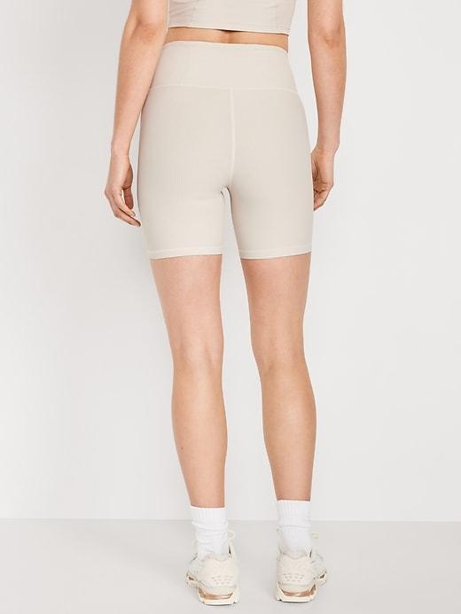 High-Waisted PowerSoft Biker Shorts -- 6-inch inseam Product Image