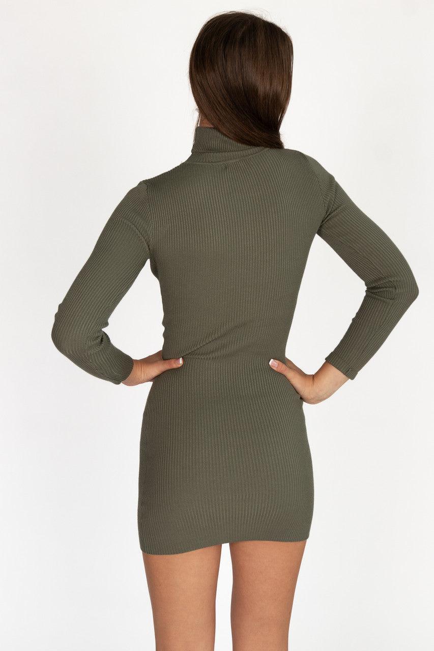 Olive 90's Sweater Dress Product Image