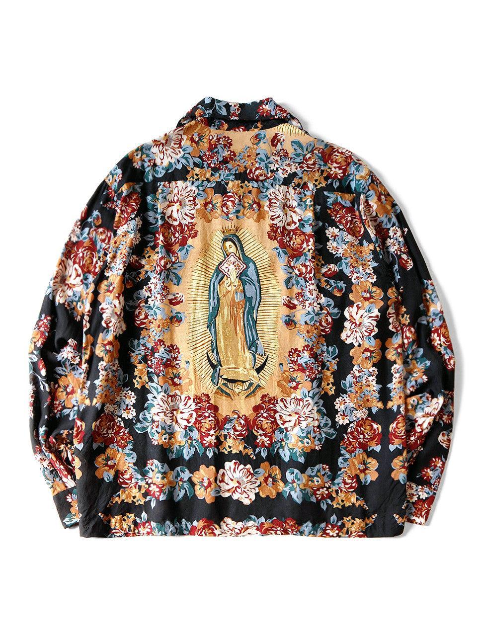 SILK RAYON CHAMPETRE MARIA DRIZZLE OPEN COLLAR SHIRT (LONG SLEEVE) Male Product Image