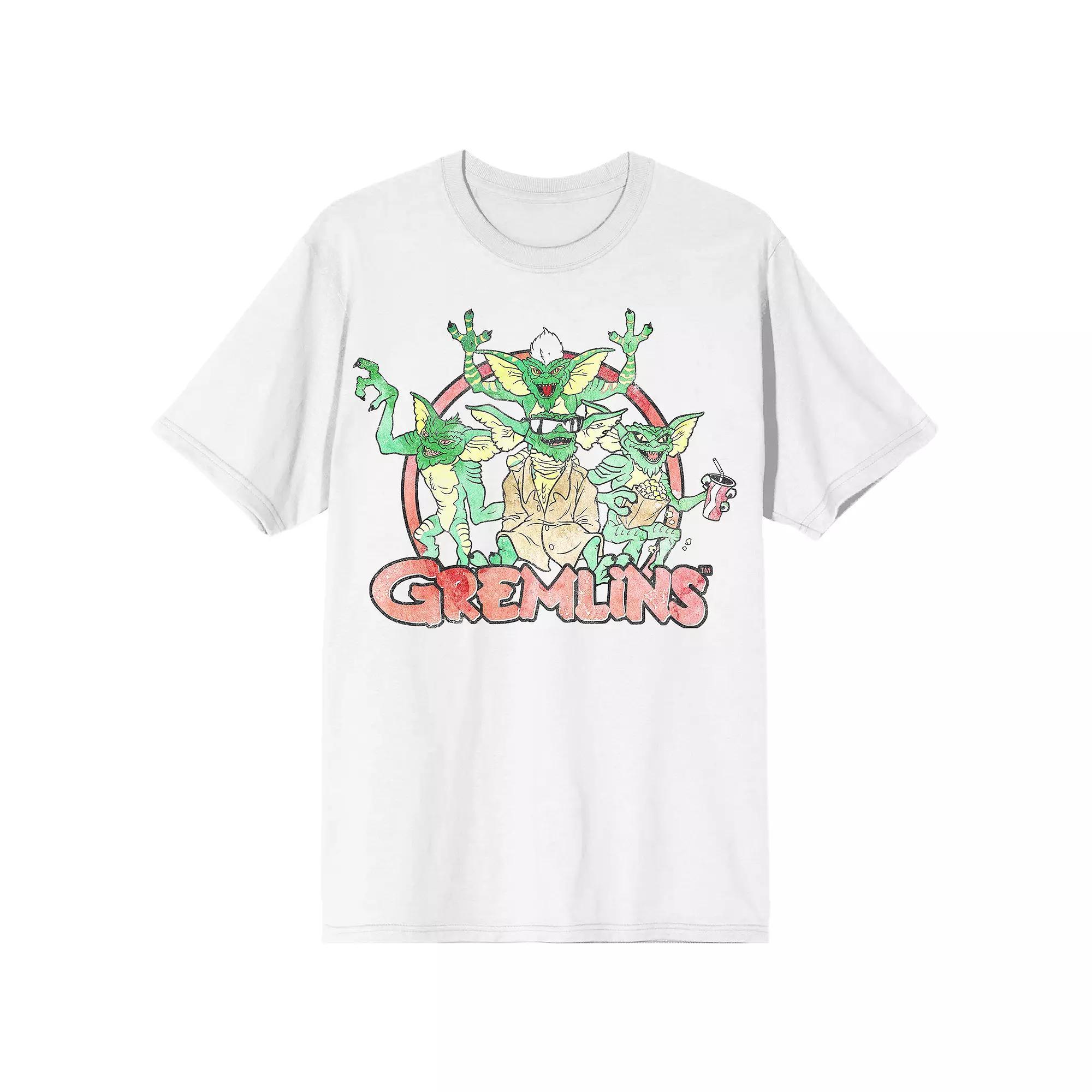Men's Gremlins Logo Short Sleeve Graphic Tee, Size: XL, White Product Image