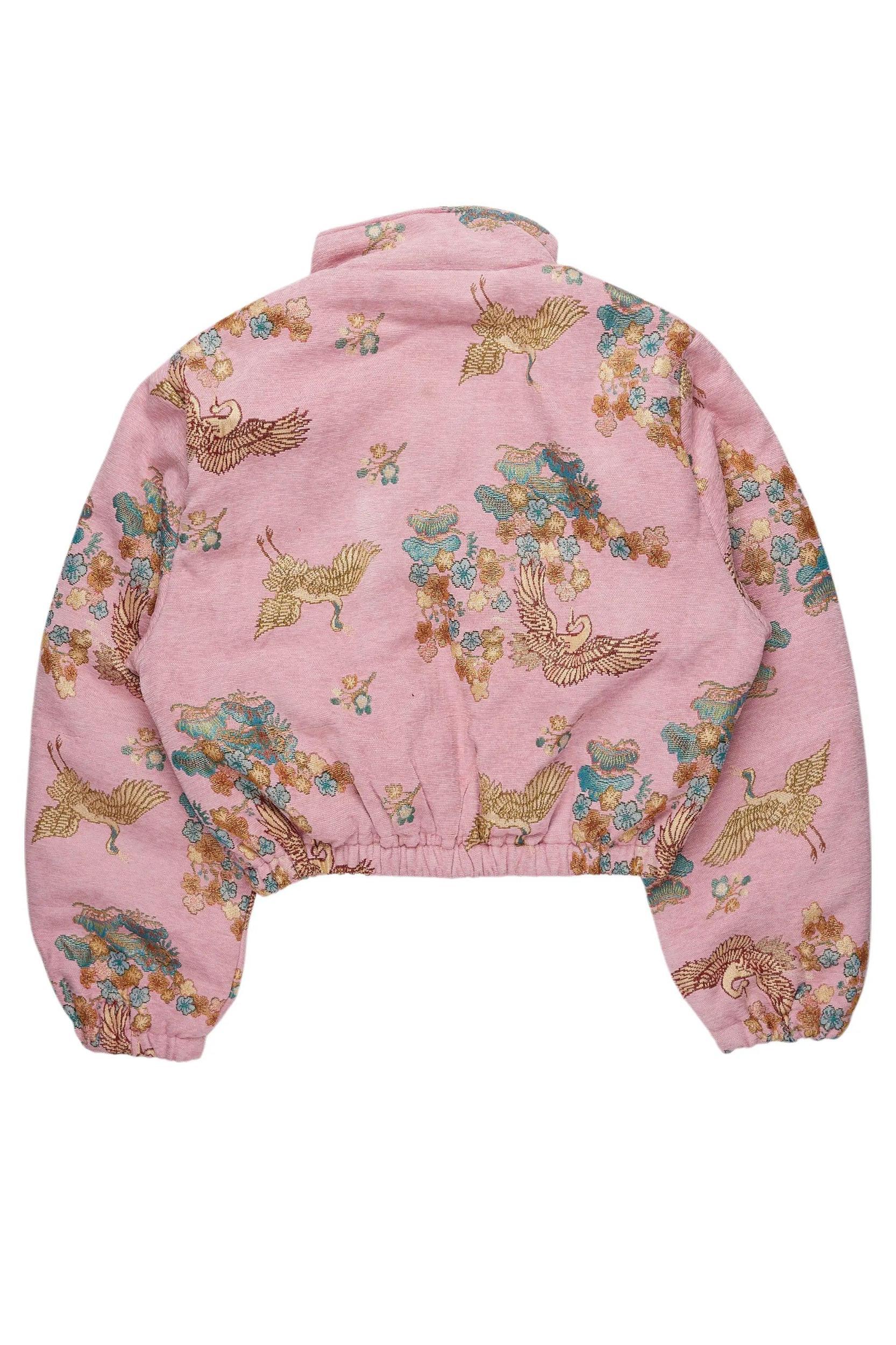 Vatasha Pink Tapestry Puffer Jacket Female Product Image