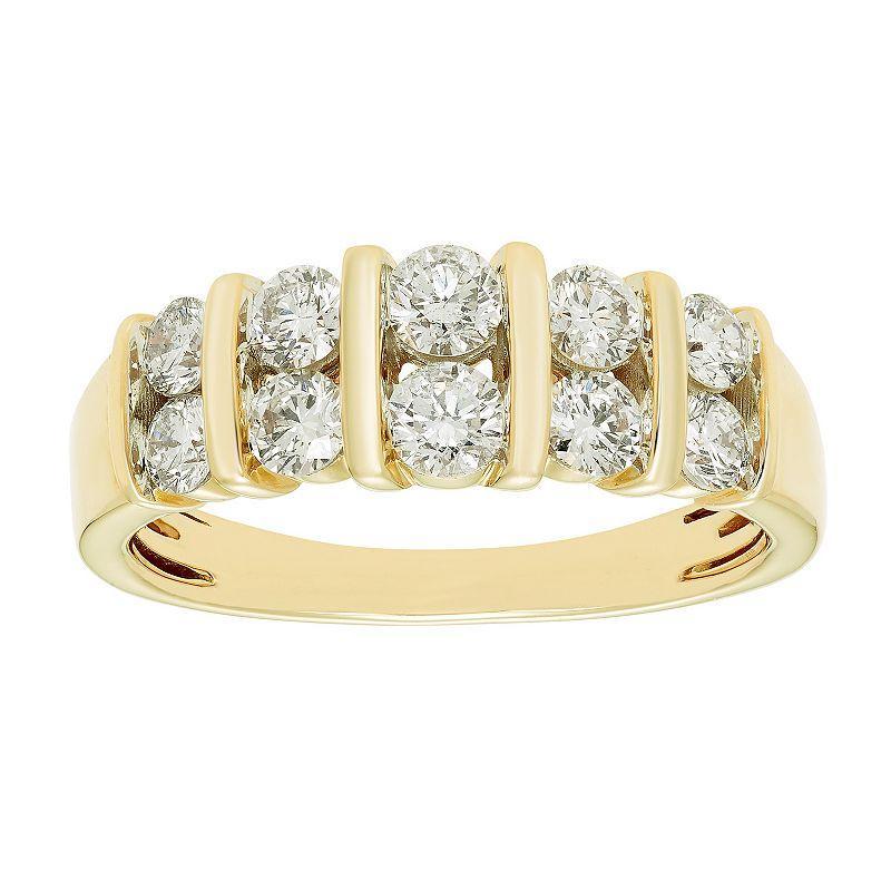 The Regal Collection 14k Gold 1 Carat T.W. Certified Diamond Band, Women's, Size: 7 Product Image