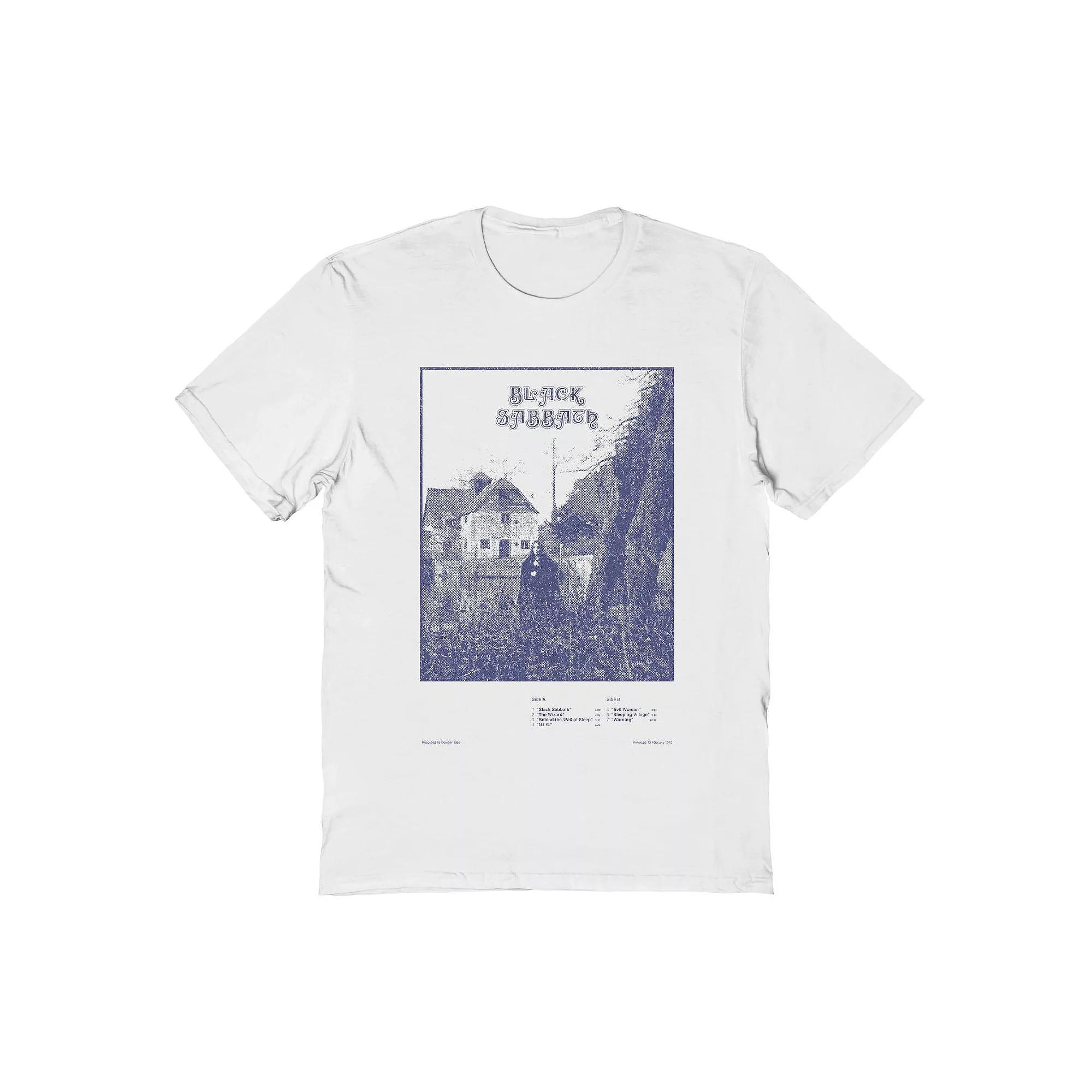 Men's Black Sabbath Girl Set List Blue Graphic Tee, Size: Medium, White Product Image