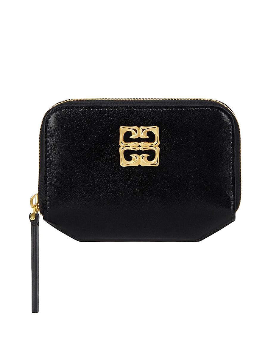 Womens 4G Liquid Zipped Wallet in Box Leather Product Image